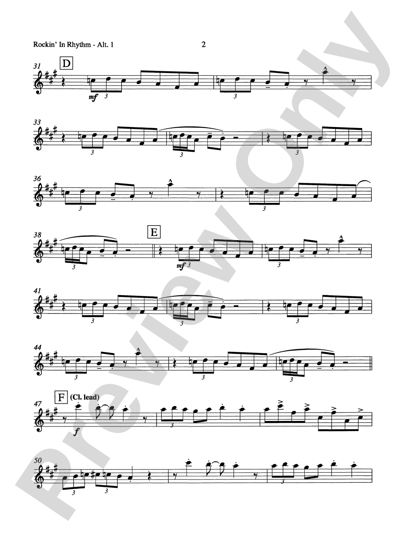Rockin' in Rhythm: E-flat Alto Saxophone