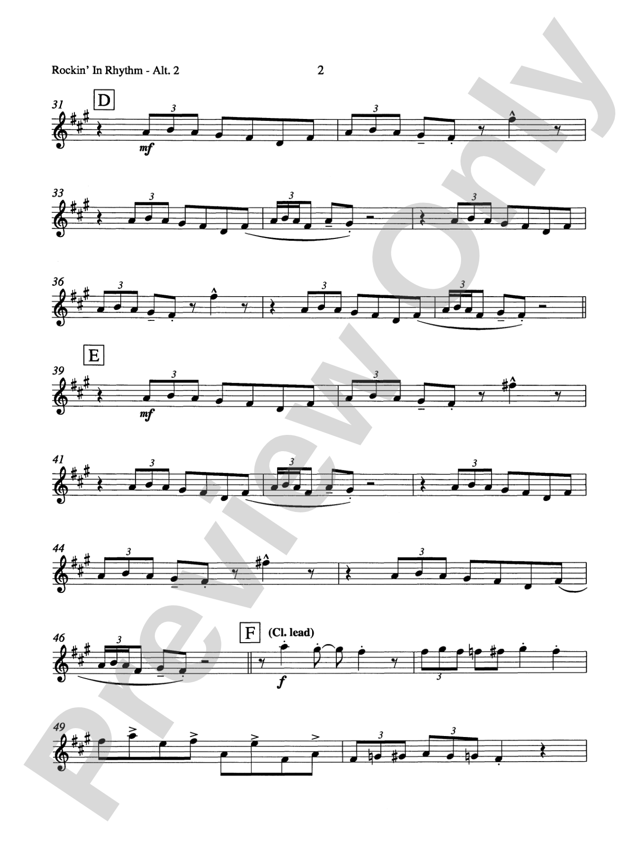 Rockin' in Rhythm: 2nd E-flat Alto Saxophone
