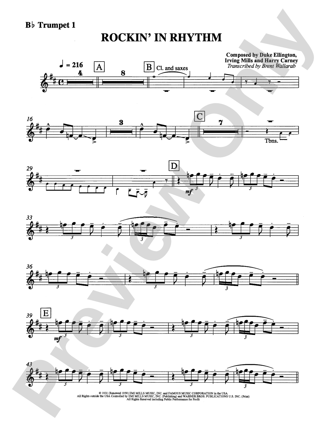 Rockin' in Rhythm: 1st B-flat Trumpet