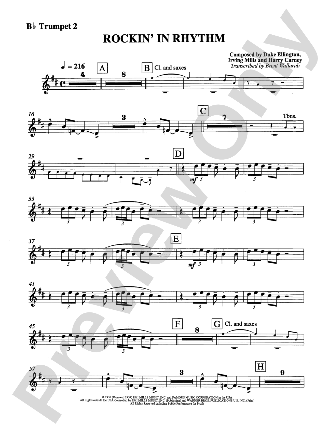 Rockin' in Rhythm: 2nd B-flat Trumpet