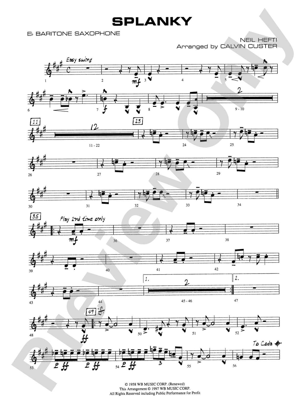 Splanky: E-flat Baritone Saxophone