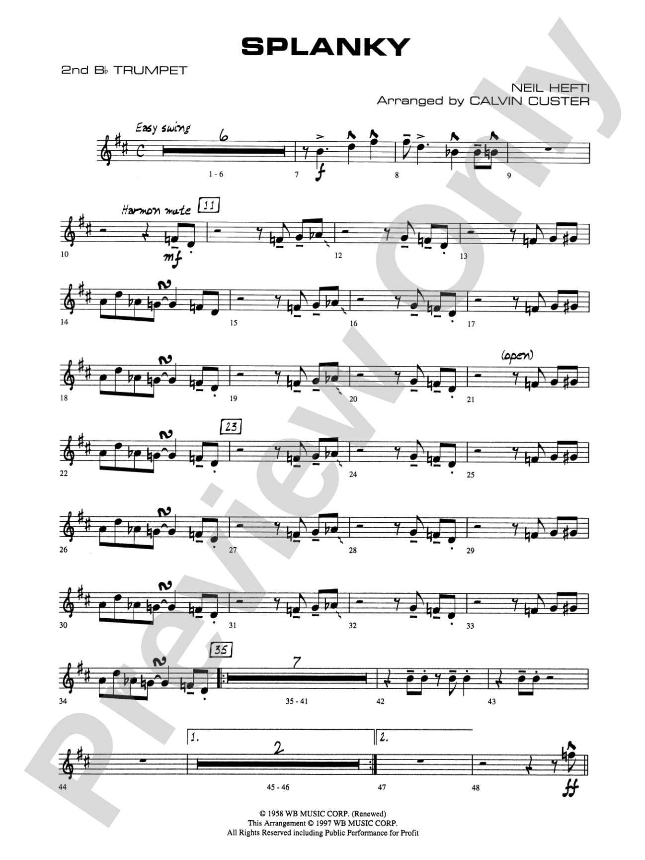 Splanky: 2nd B-flat Trumpet