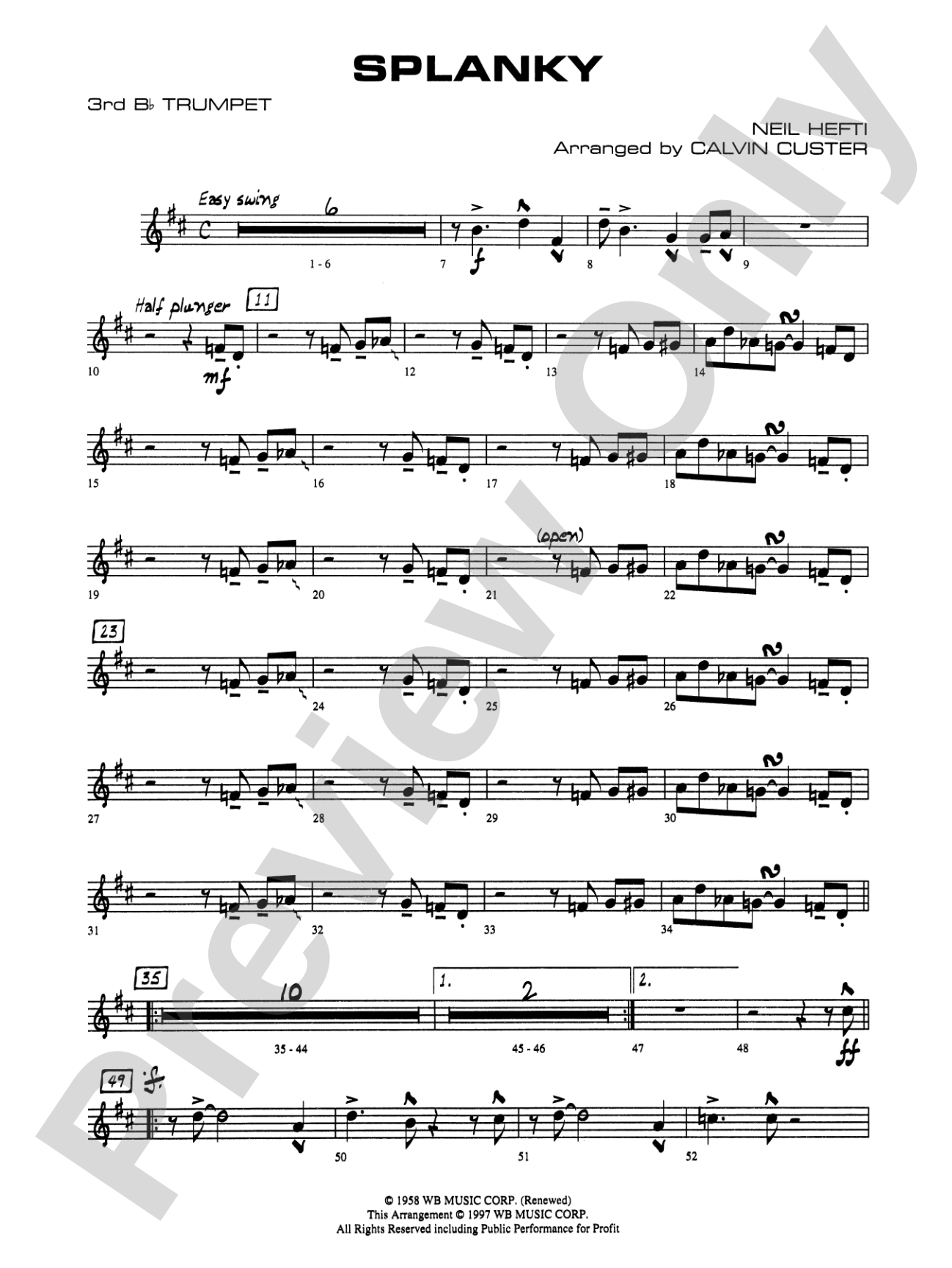 Splanky: 3rd B-flat Trumpet