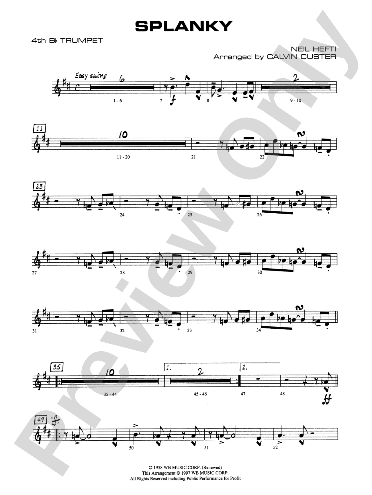 Splanky: 4th B-flat Trumpet
