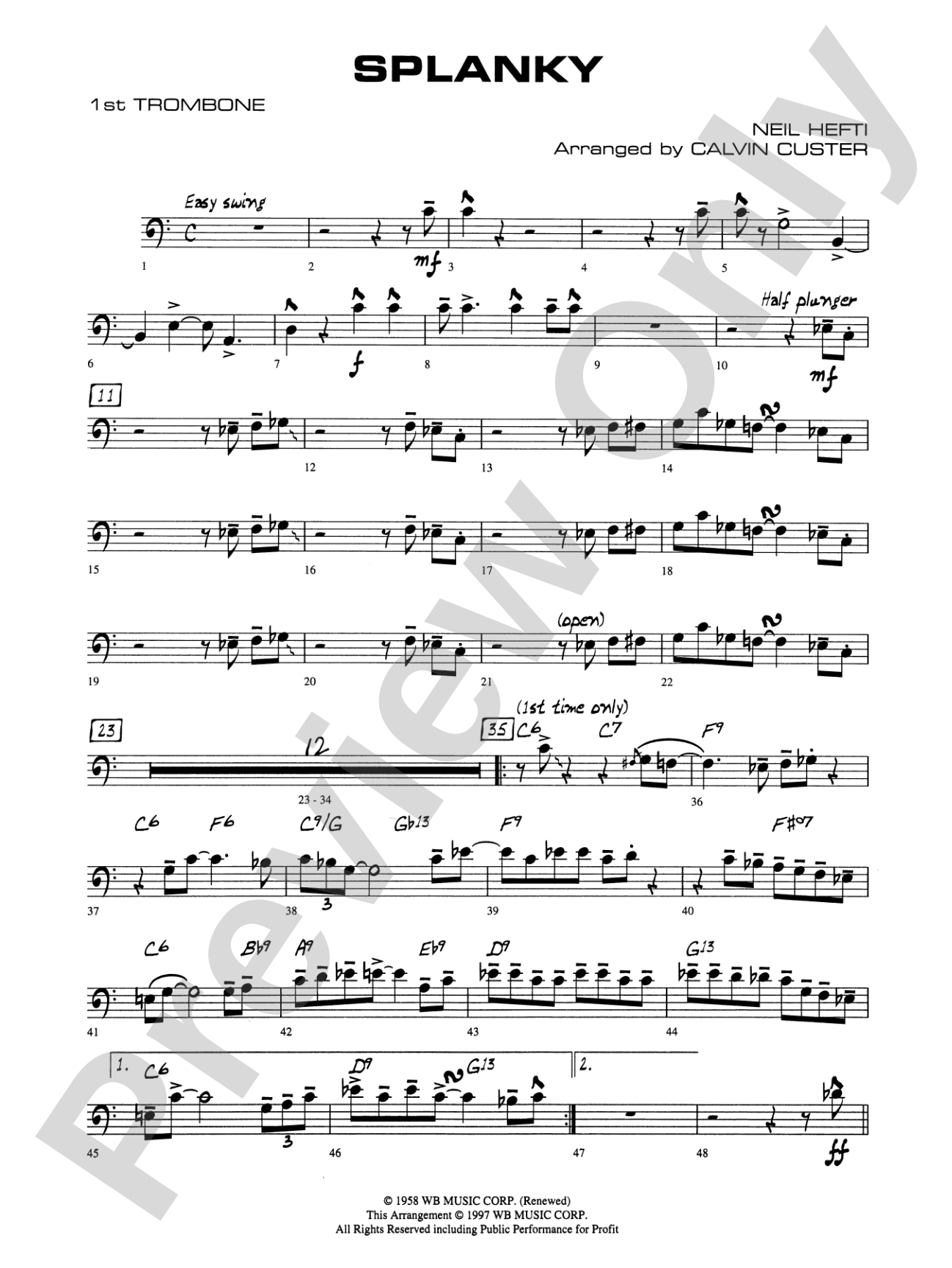 Splanky: 1st Trombone