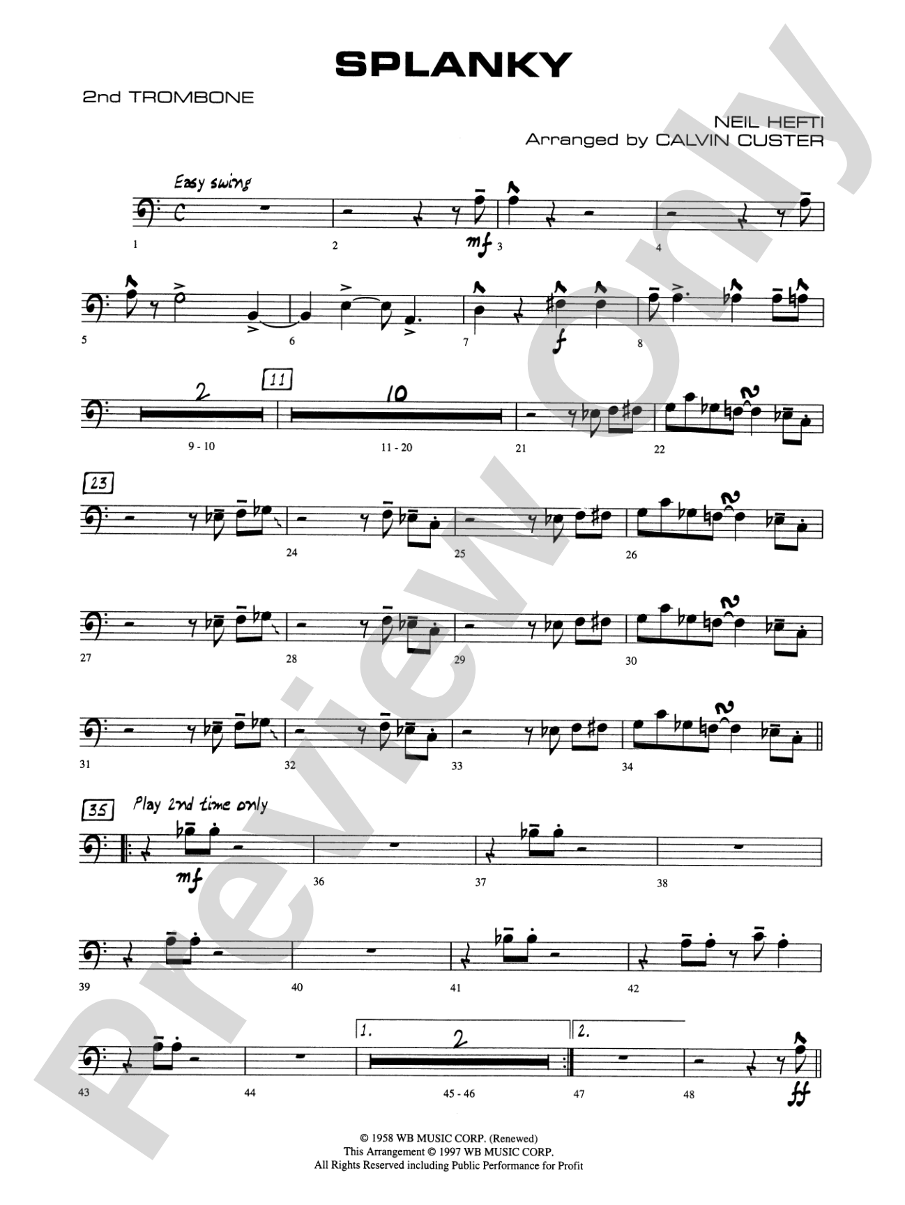 Splanky: 2nd Trombone