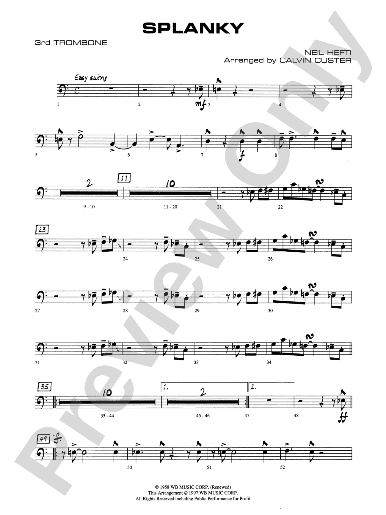 Splanky: 3rd Trombone