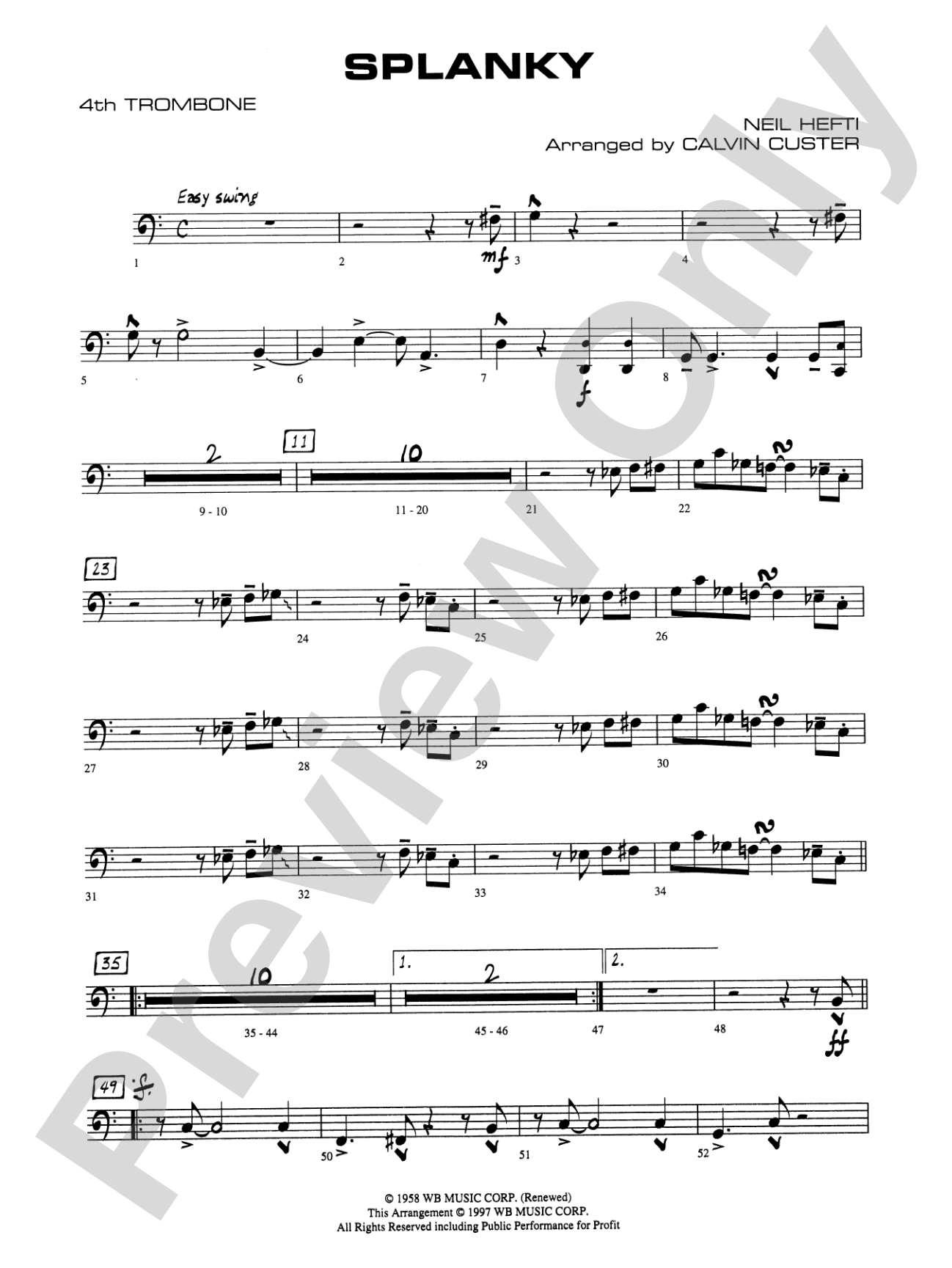 Splanky: 4th Trombone