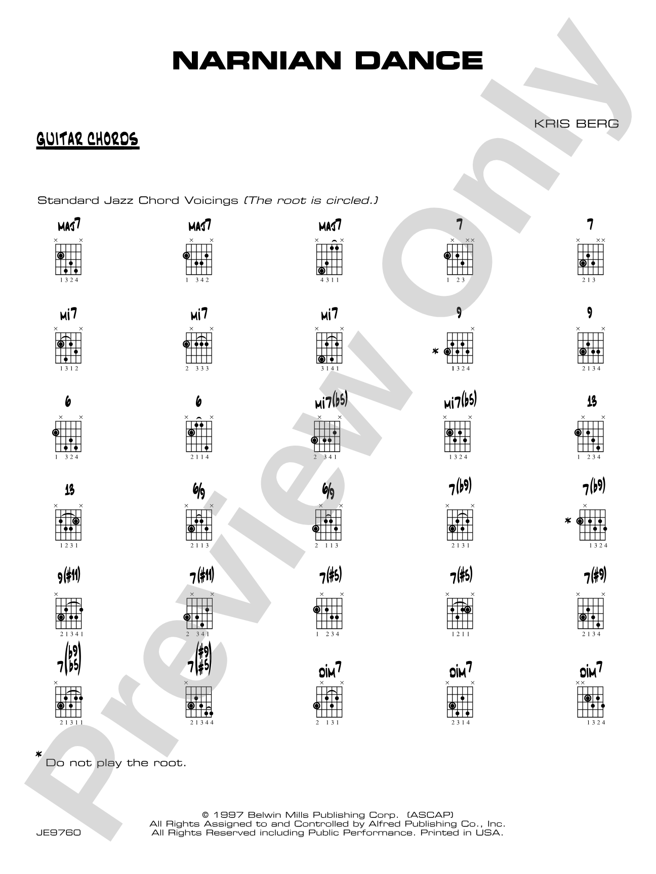 Narnian Dance: Guitar Chords