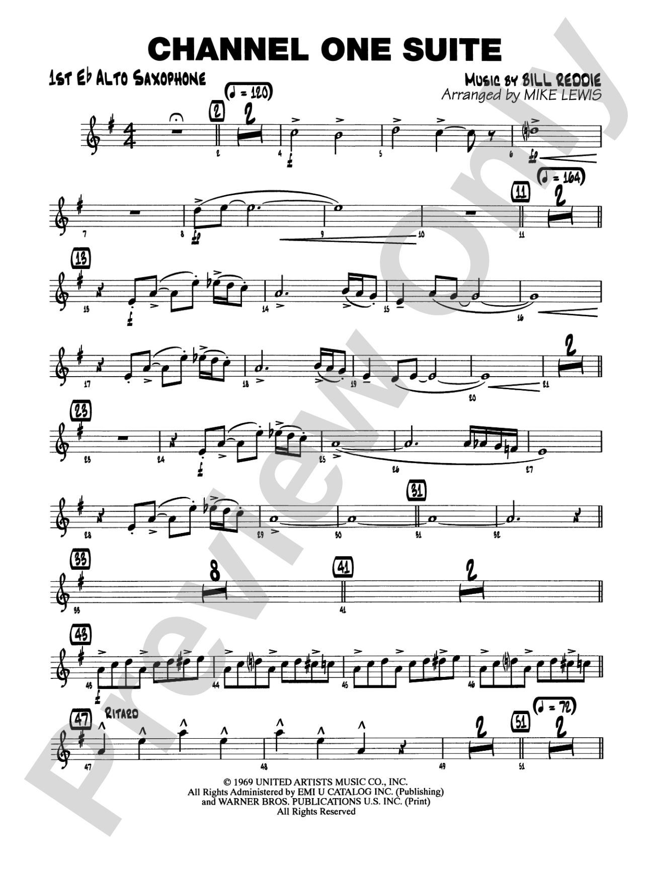 Channel One Suite: E-flat Alto Saxophone