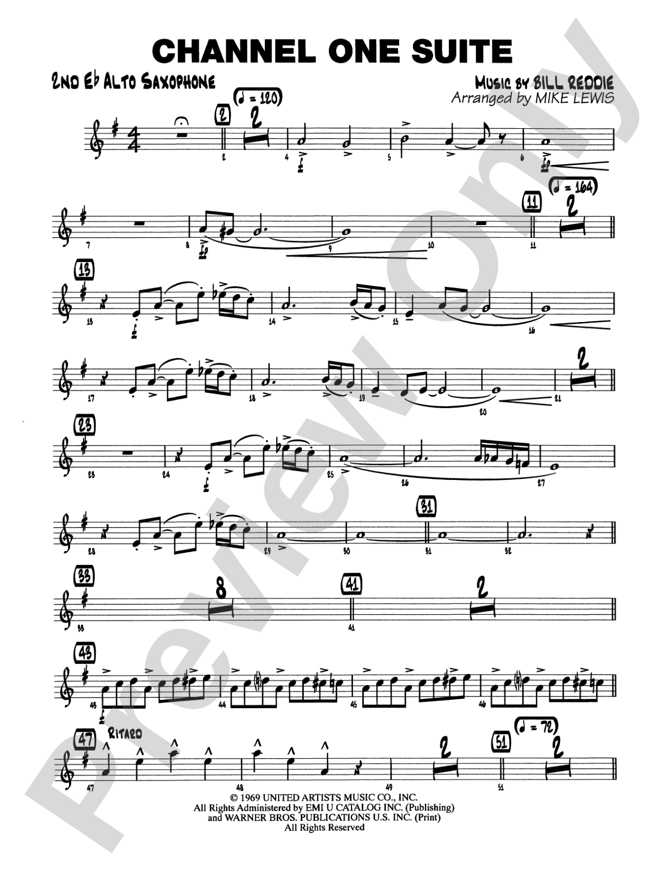 Channel One Suite: 2nd E-flat Alto Saxophone
