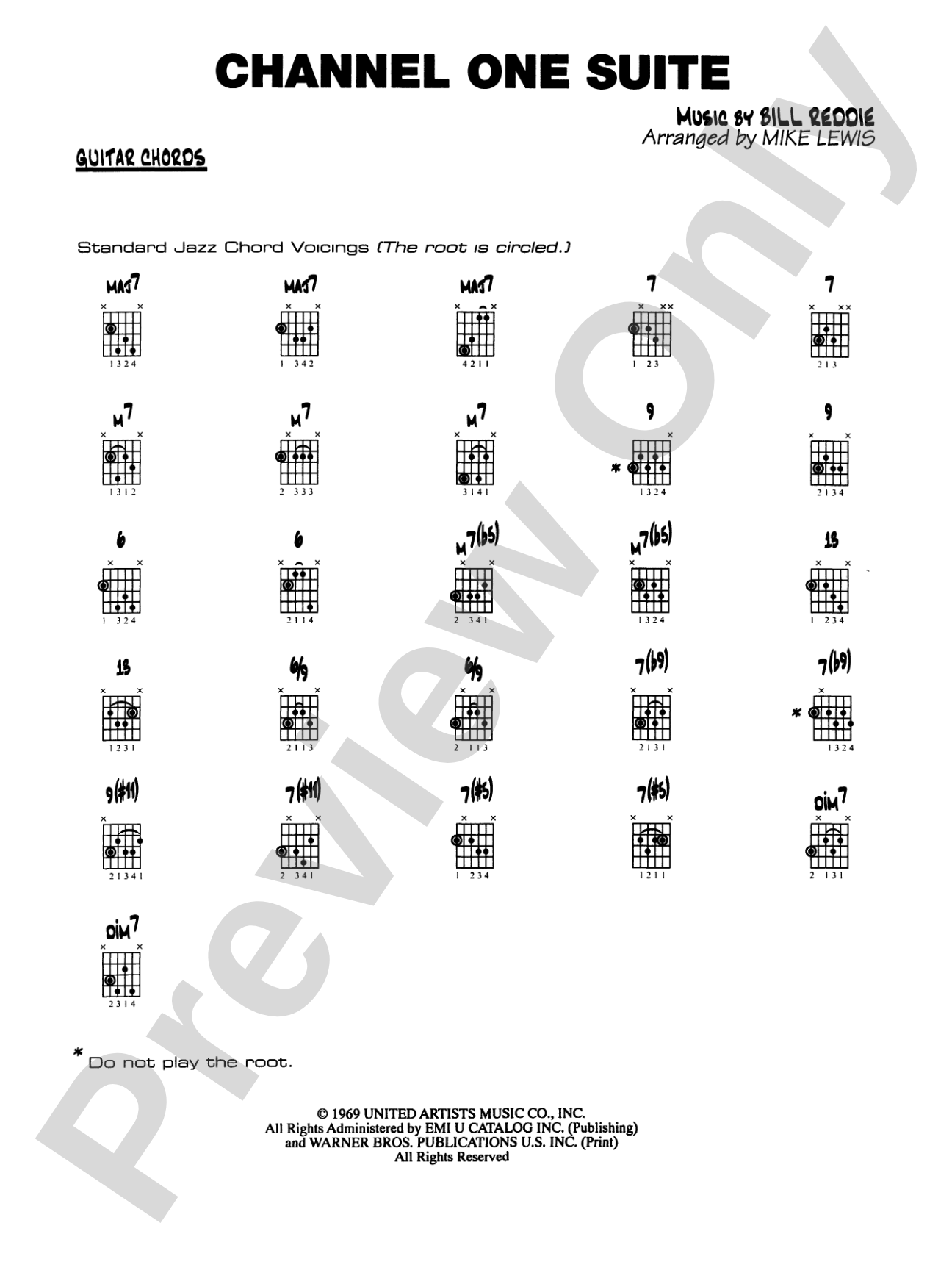 Channel One Suite: Guitar Chords