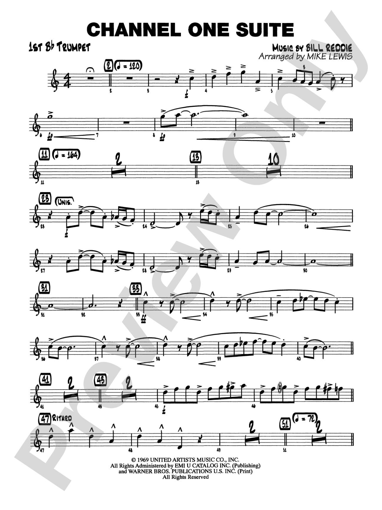 Channel One Suite: 1st B-flat Trumpet