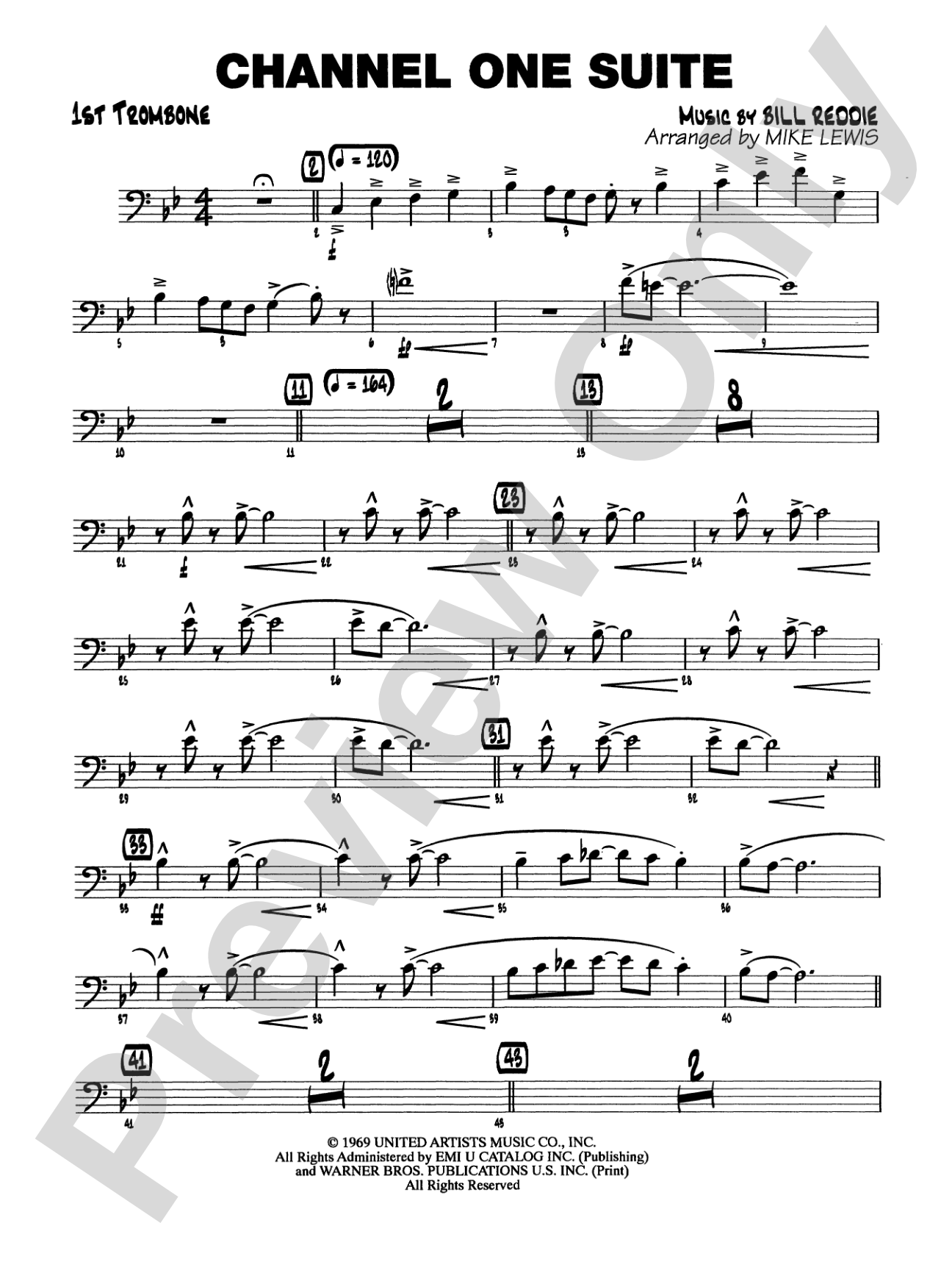 Channel One Suite: 1st Trombone