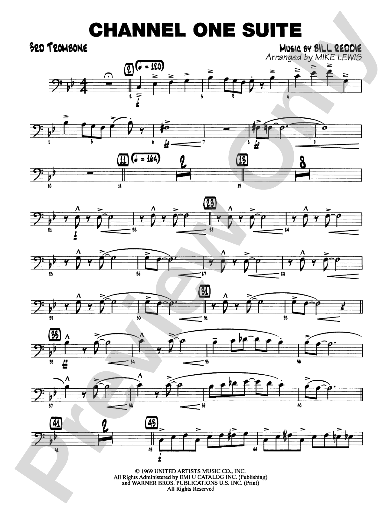 Channel One Suite: 3rd Trombone