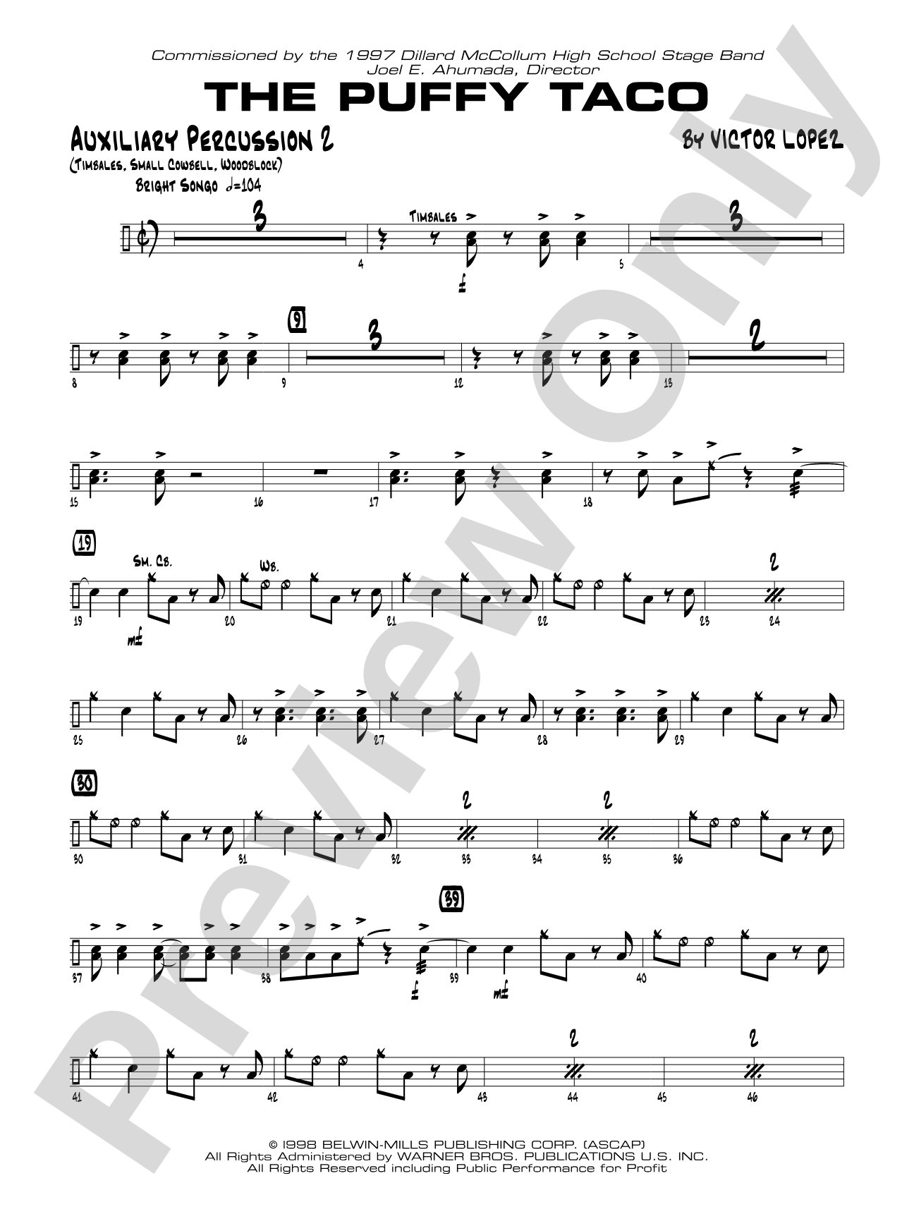 Puffy Taco: 2nd Percussion