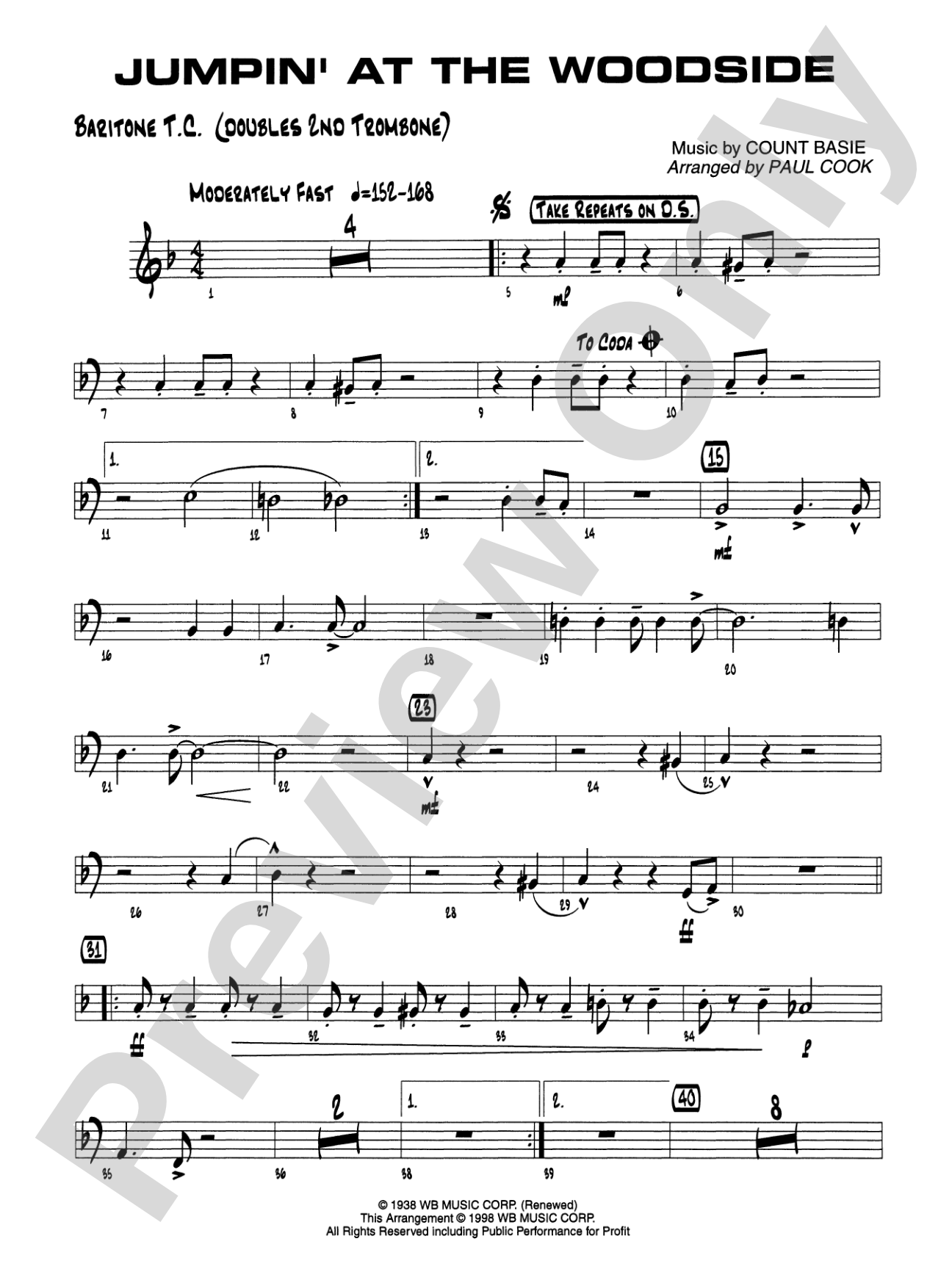 Jumpin' at the Woodside: Baritone T.C.