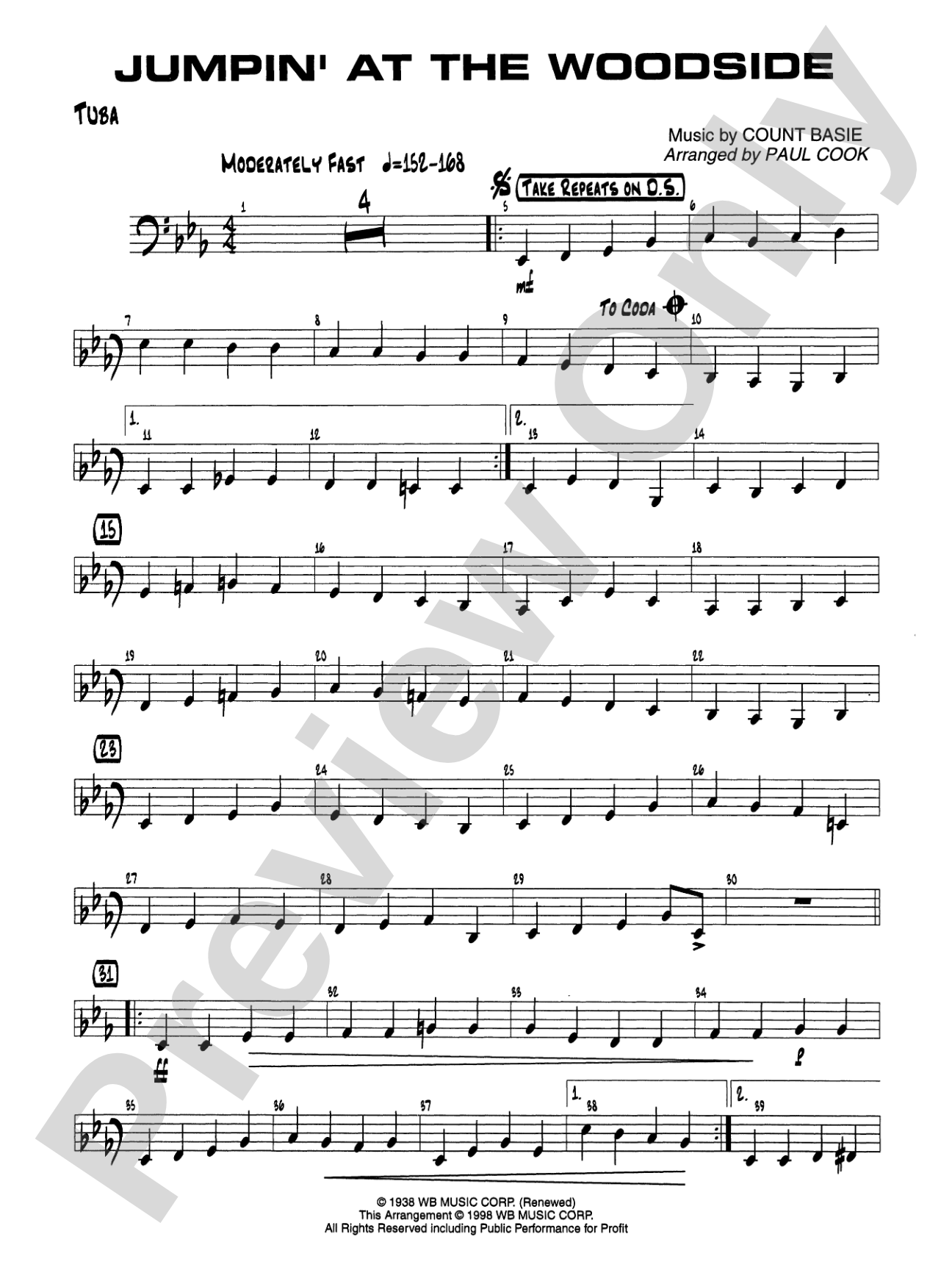 Jumpin' at the Woodside: Tuba