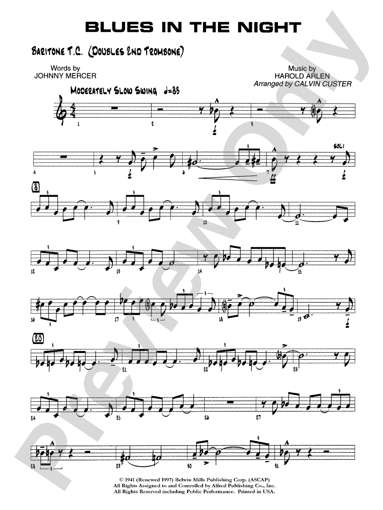 Blues in the Night: Baritone T.C.