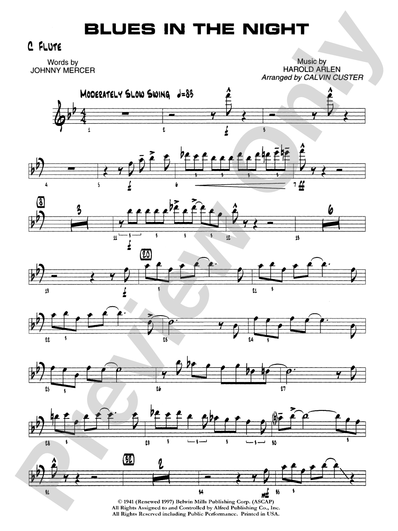 Blues in the Night: Flute