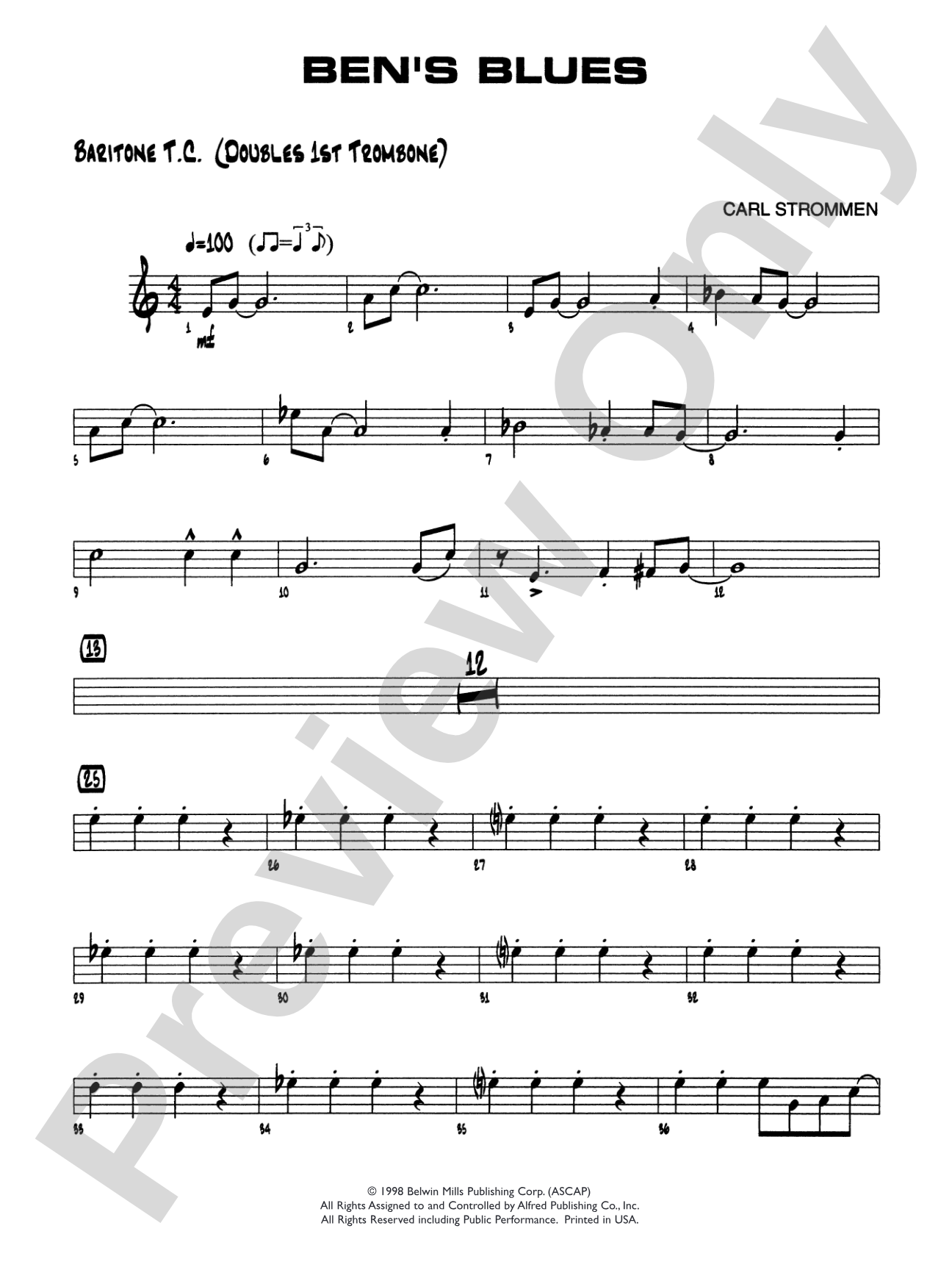 Ben's Blues: Baritone T.C.