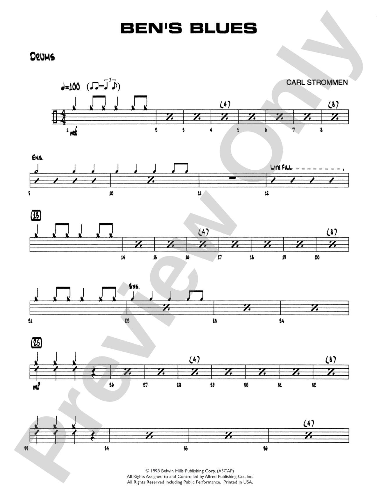Ben's Blues: Drums