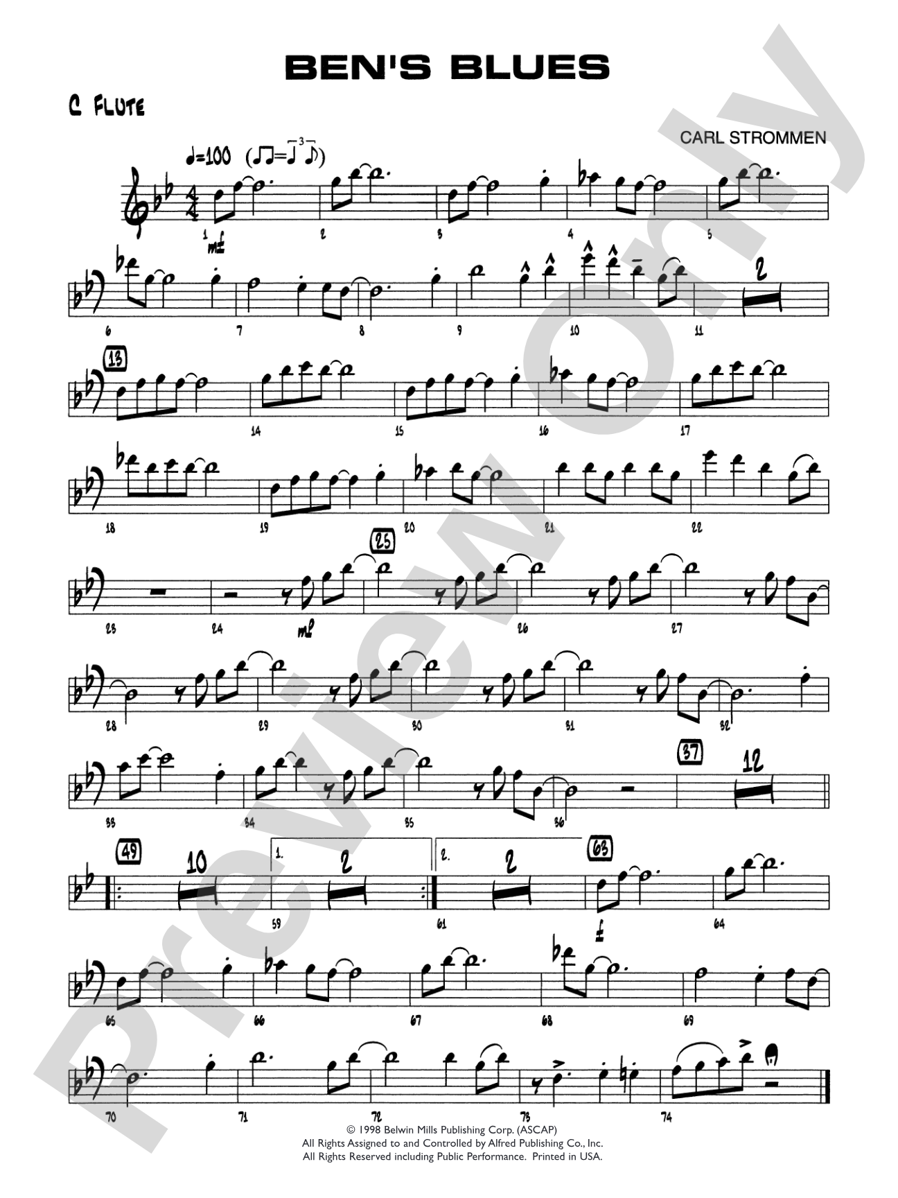 Ben's Blues: Flute