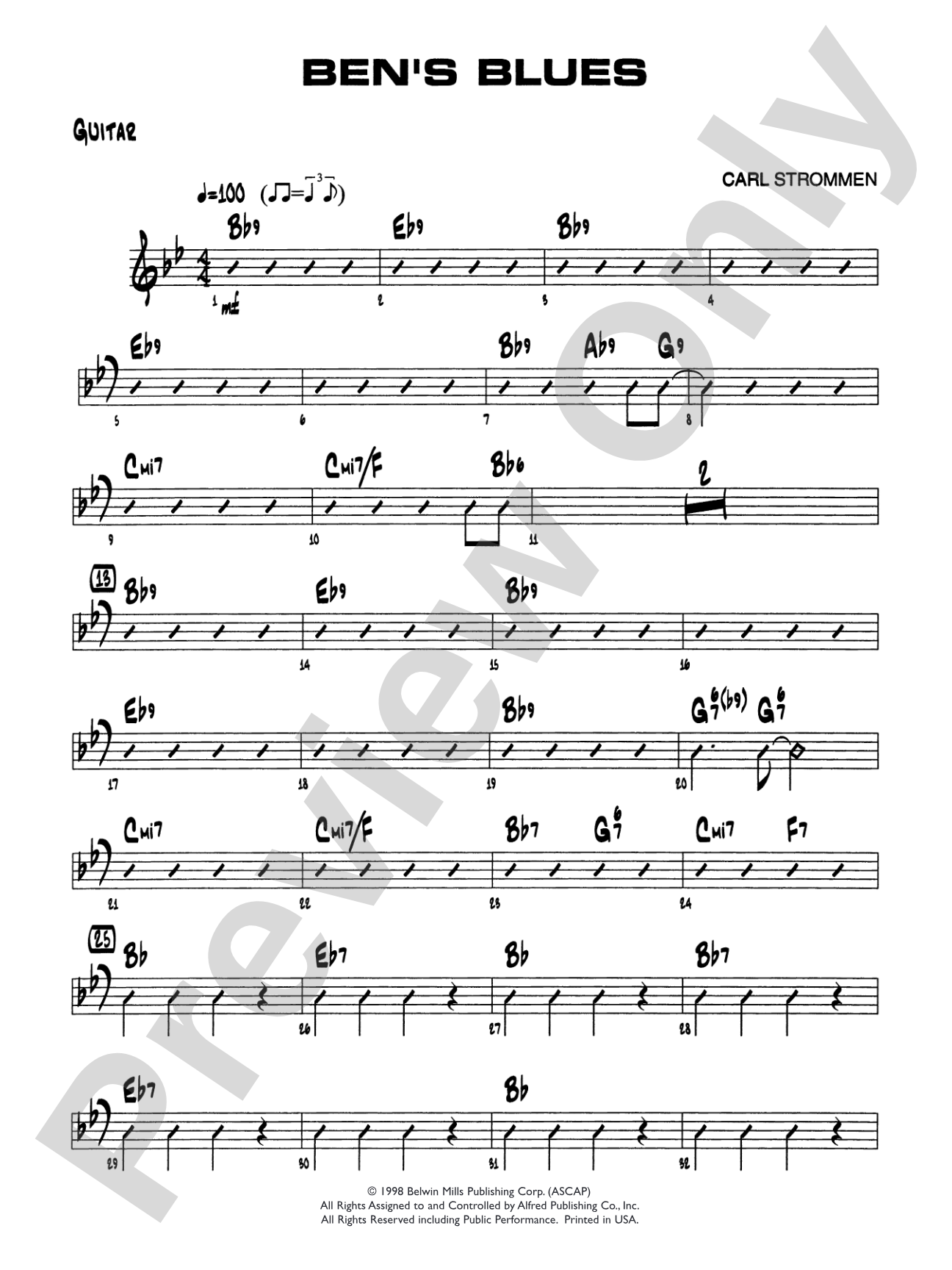 Ben's Blues: Guitar
