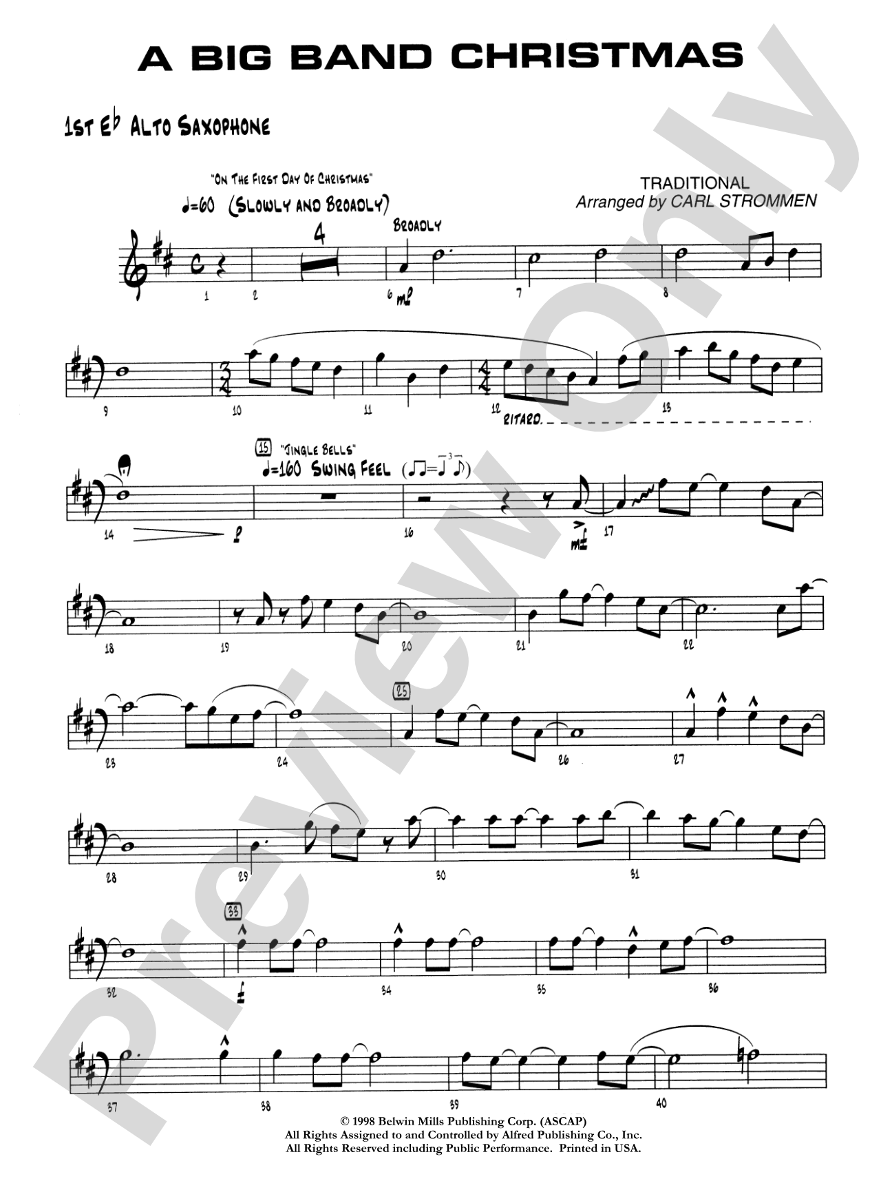 A Big Band Christmas: E-flat Alto Saxophone