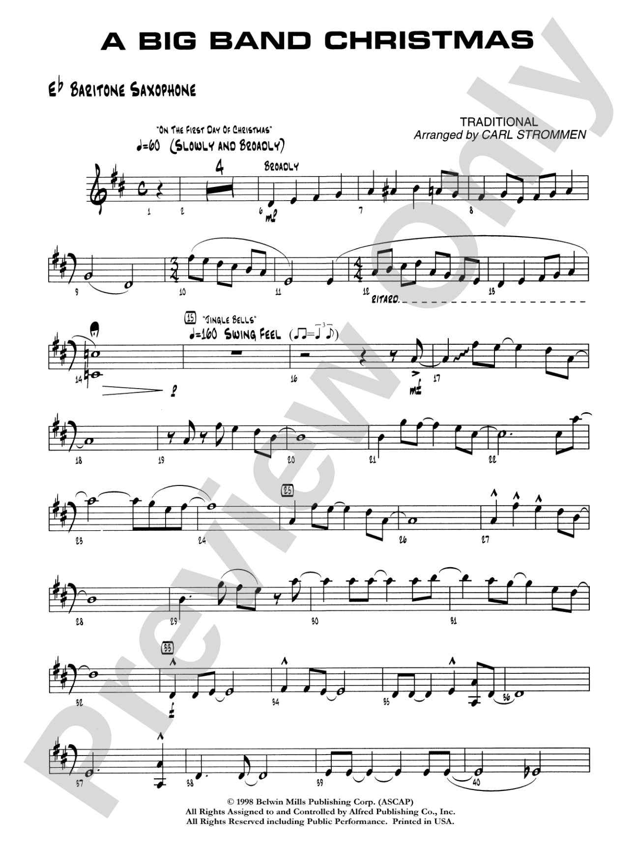 A Big Band Christmas: E-flat Baritone Saxophone