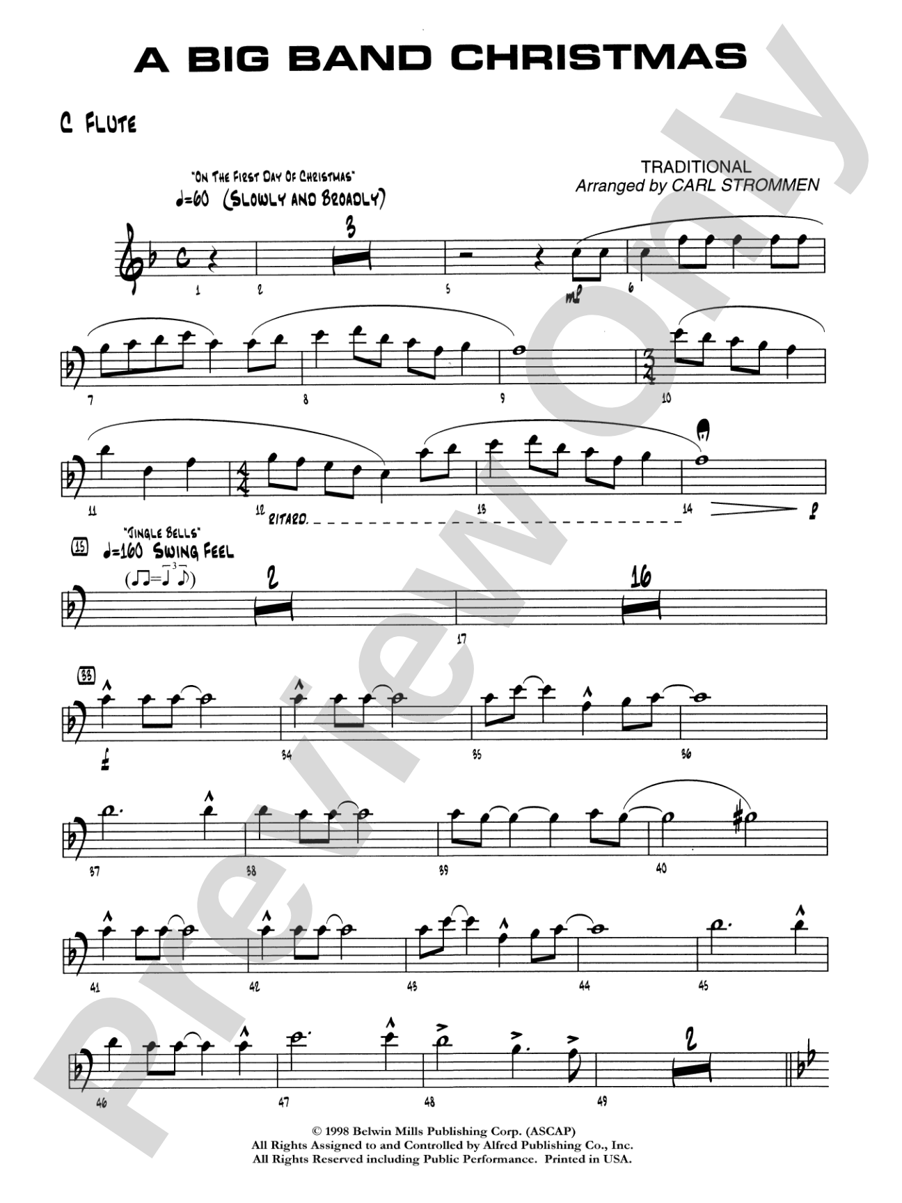 A Big Band Christmas: Flute