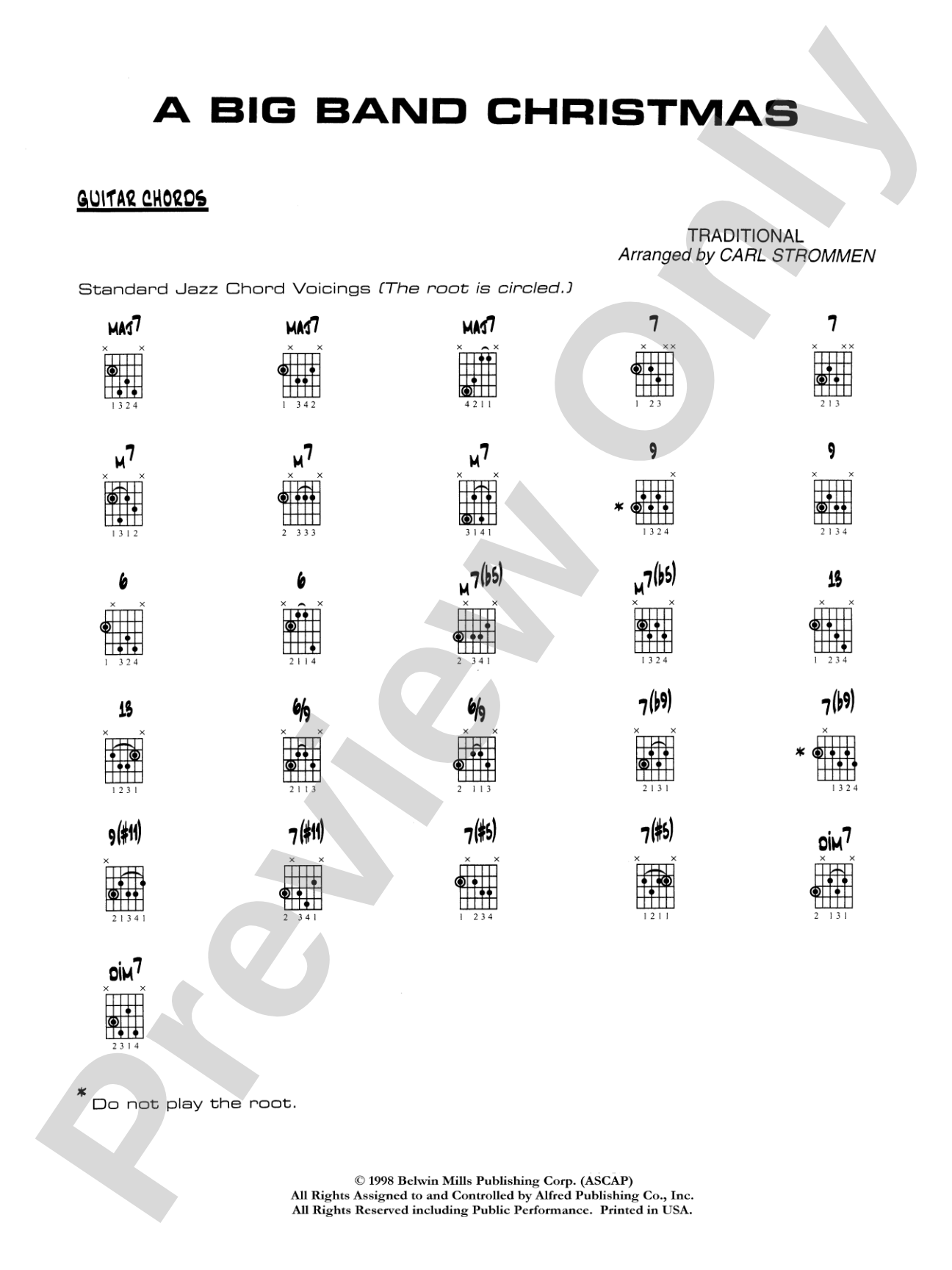 A Big Band Christmas: Guitar Chords