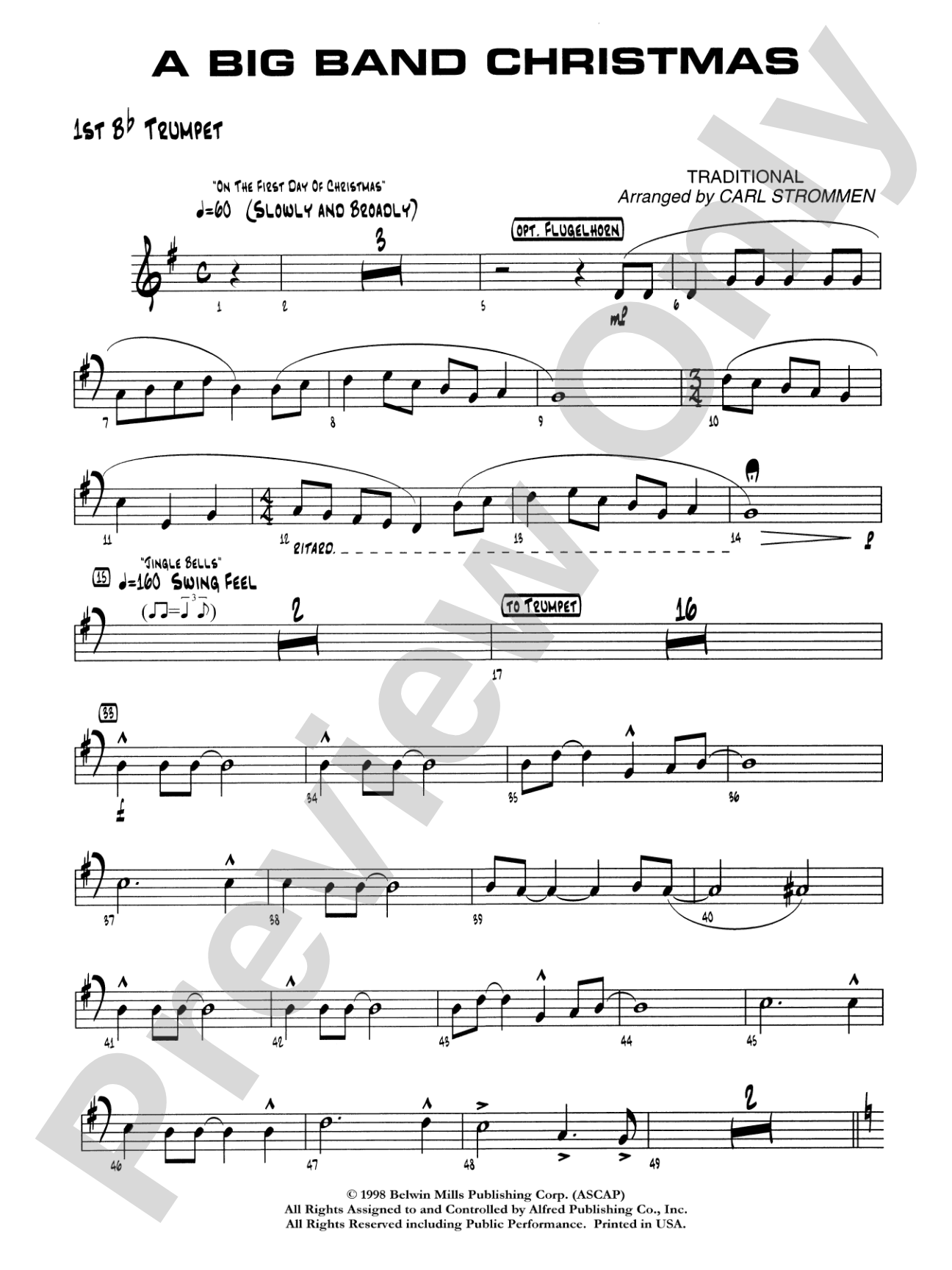 A Big Band Christmas: 1st B-flat Trumpet