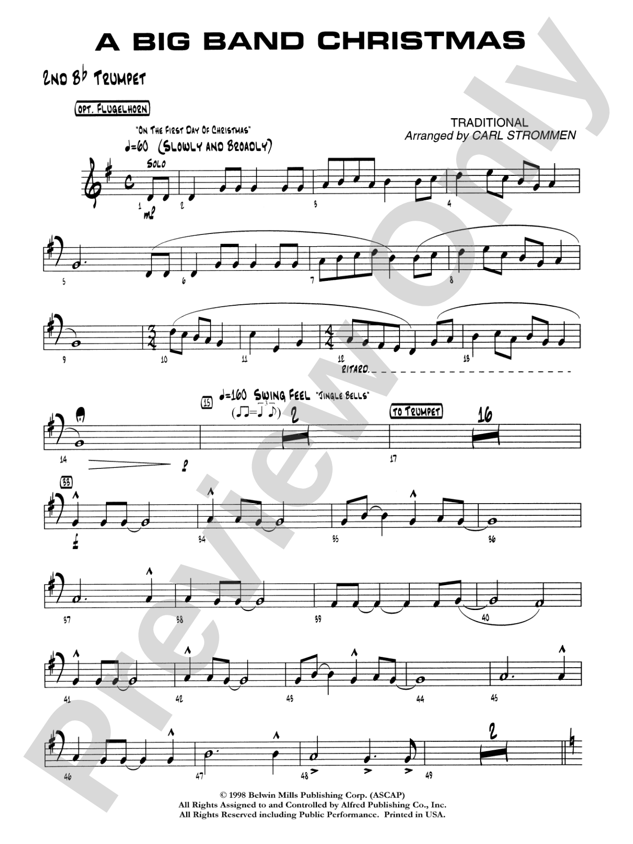 A Big Band Christmas: 2nd B-flat Trumpet