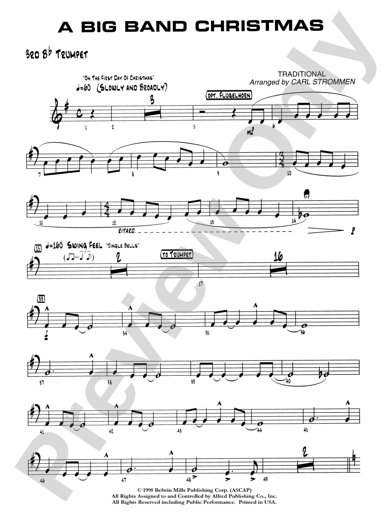 A Big Band Christmas: 3rd B-flat Trumpet
