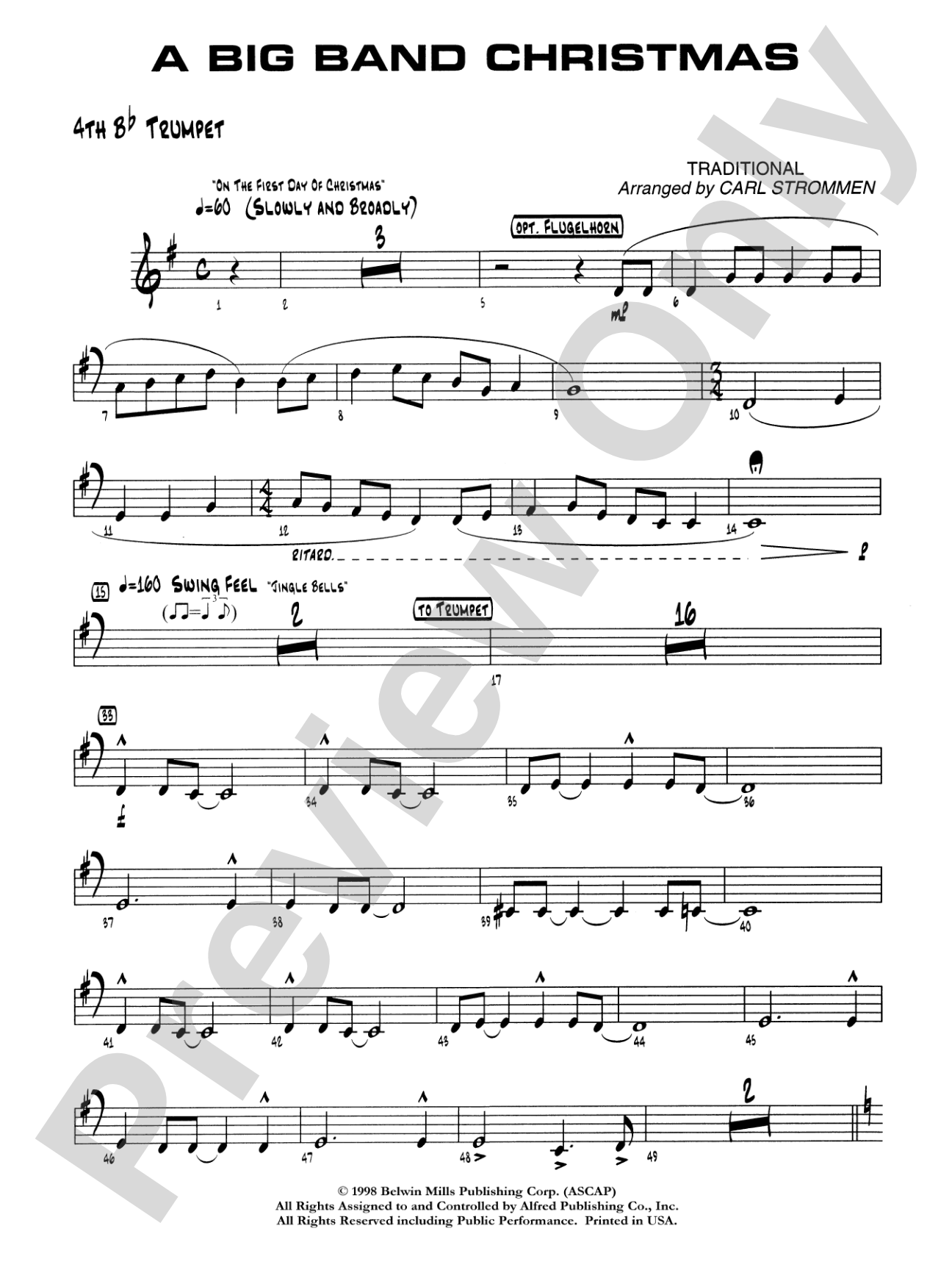 A Big Band Christmas: 4th B-flat Trumpet