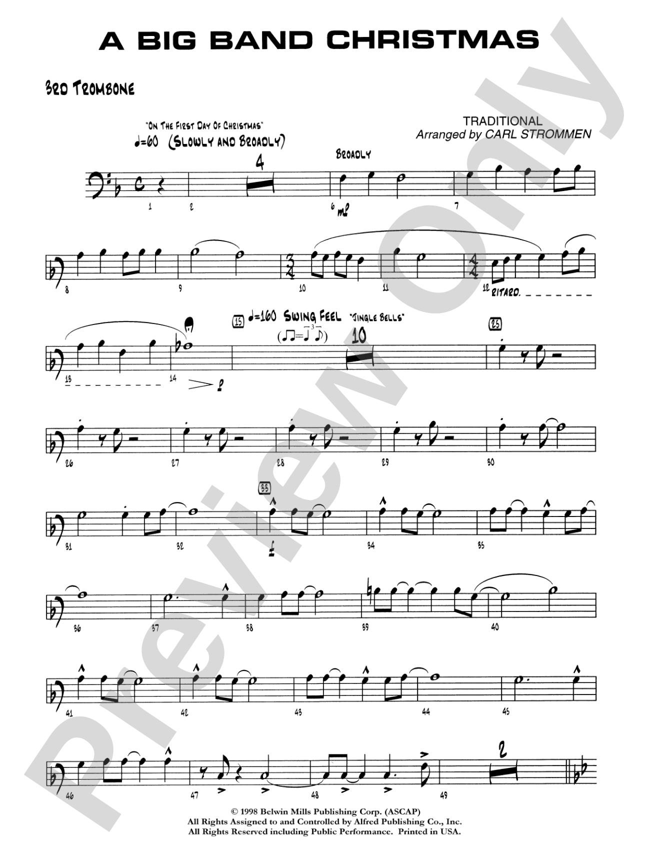A Big Band Christmas: 3rd Trombone