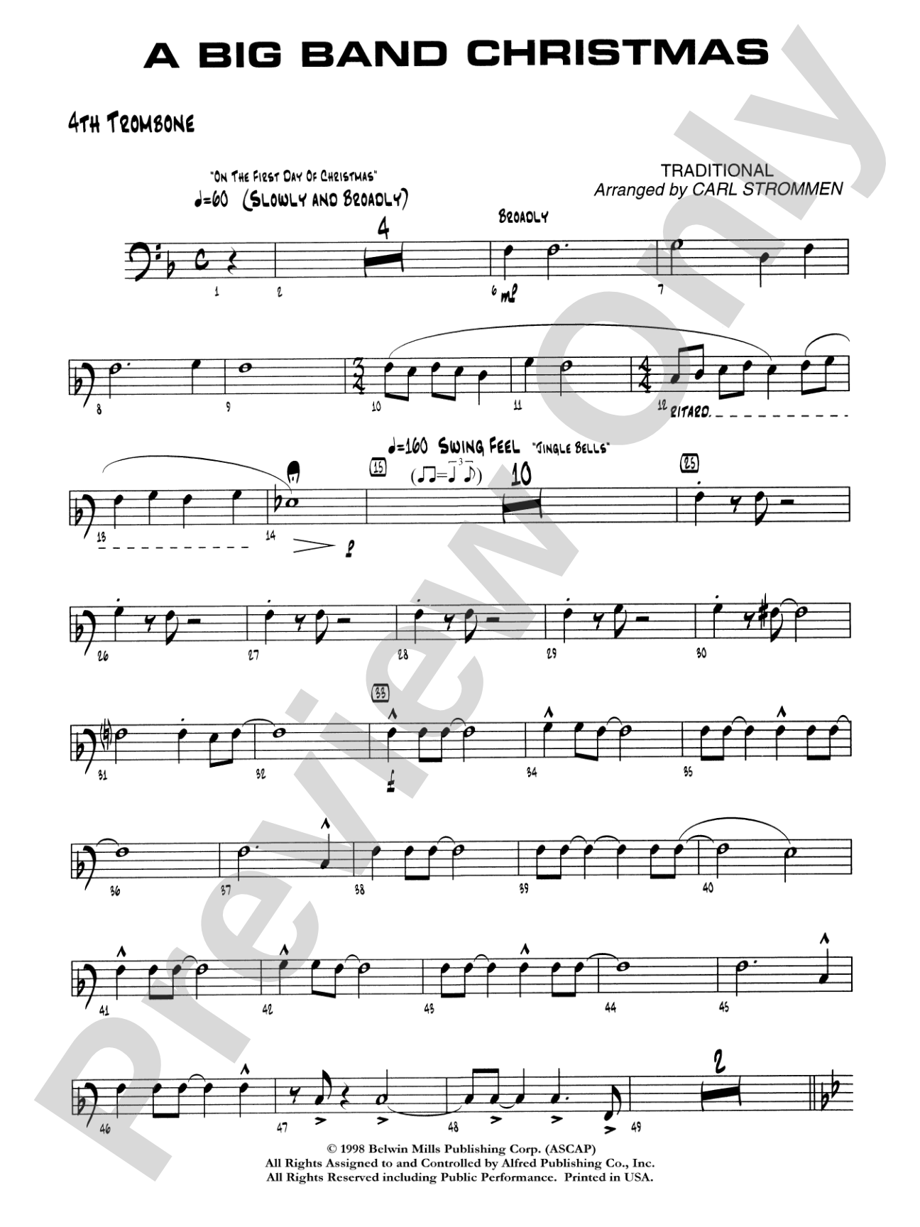 A Big Band Christmas: 4th Trombone