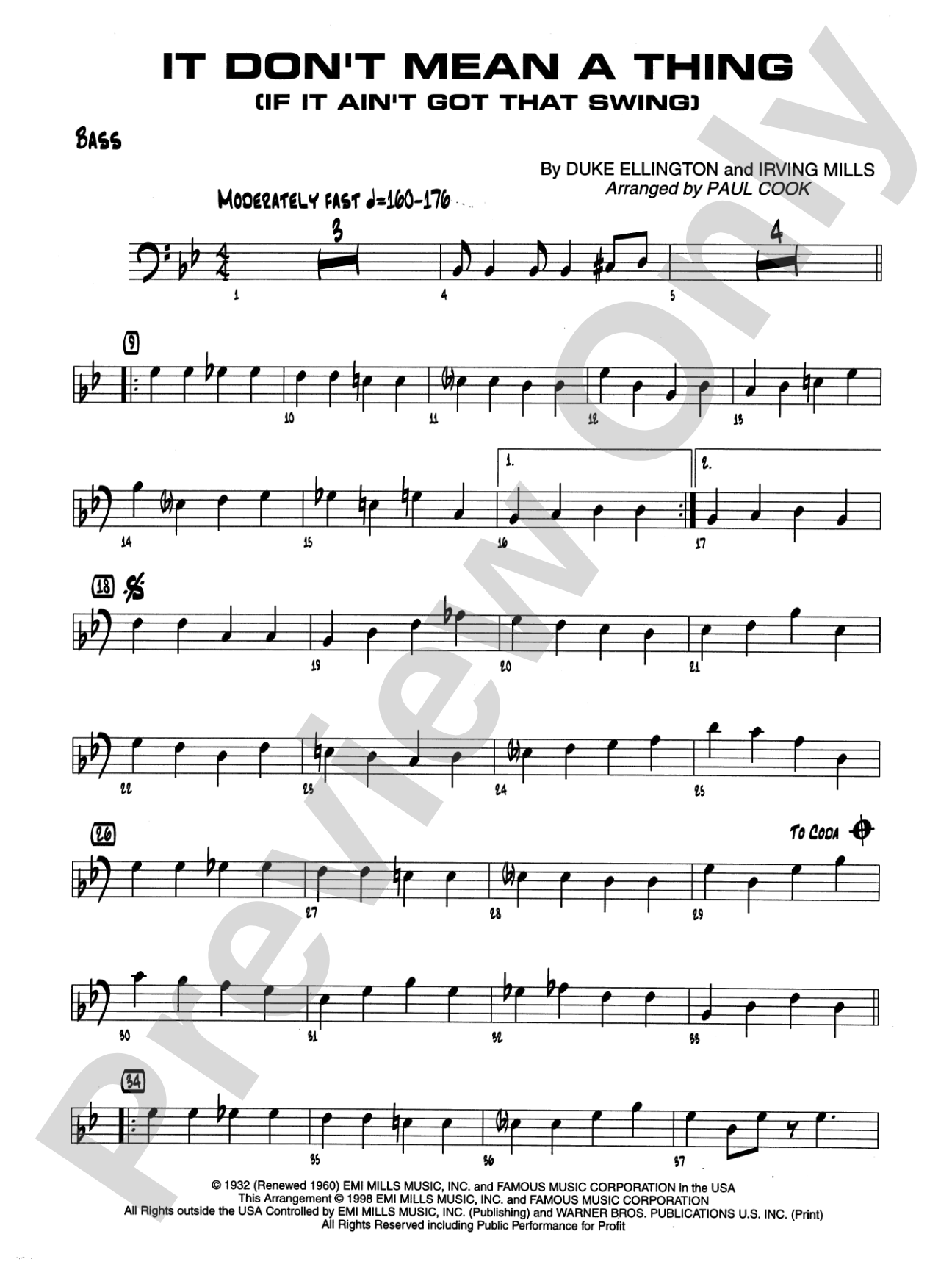 It Don't Mean a Thing (If It Ain't Got That Swing): String Bass