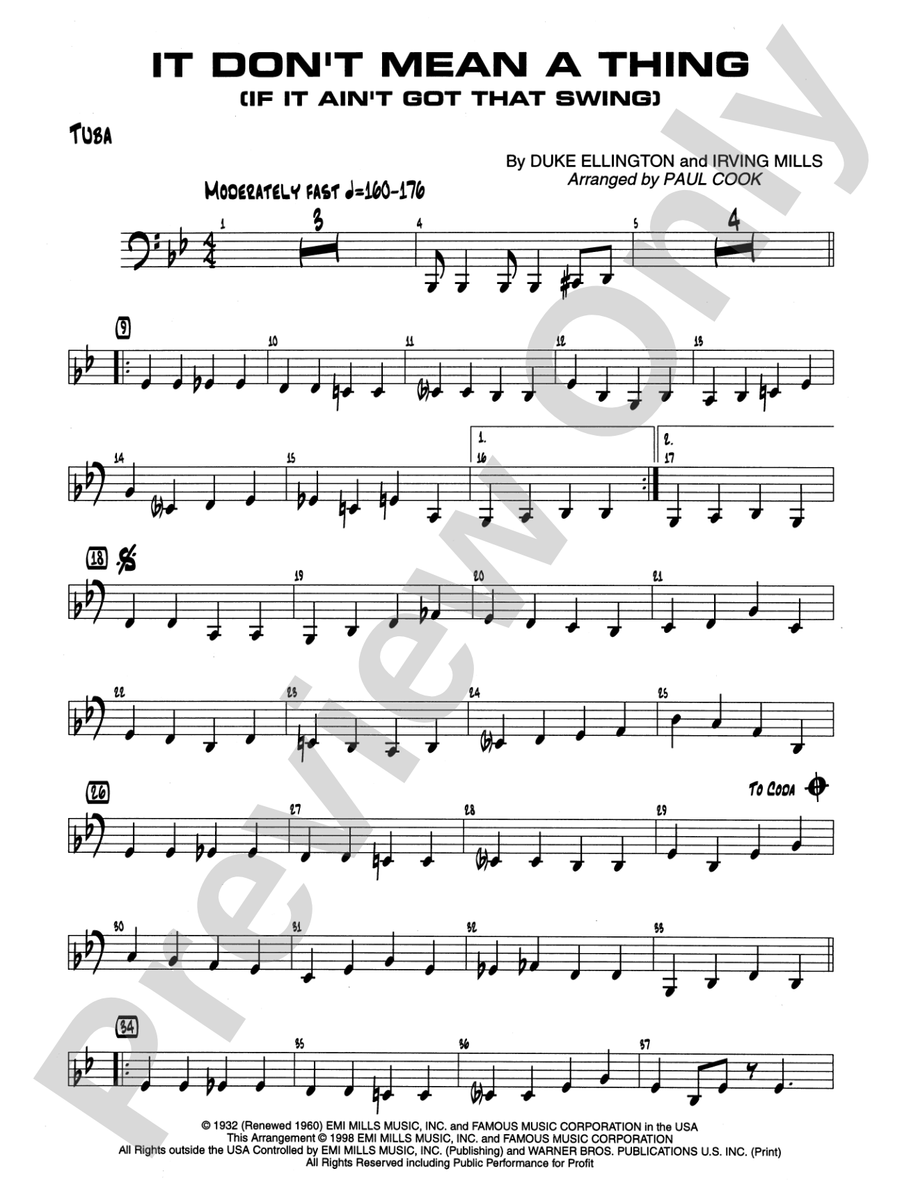 It Don't Mean a Thing (If It Ain't Got That Swing): Tuba