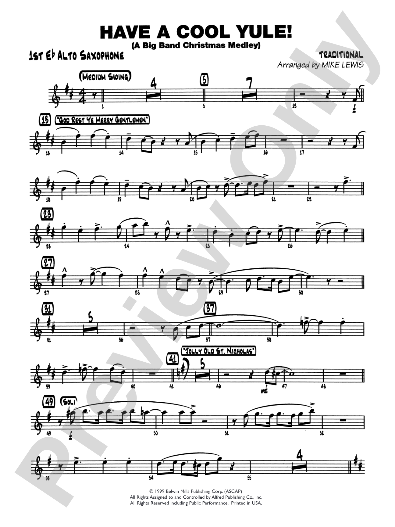 Have a Cool Yule: E-flat Alto Saxophone