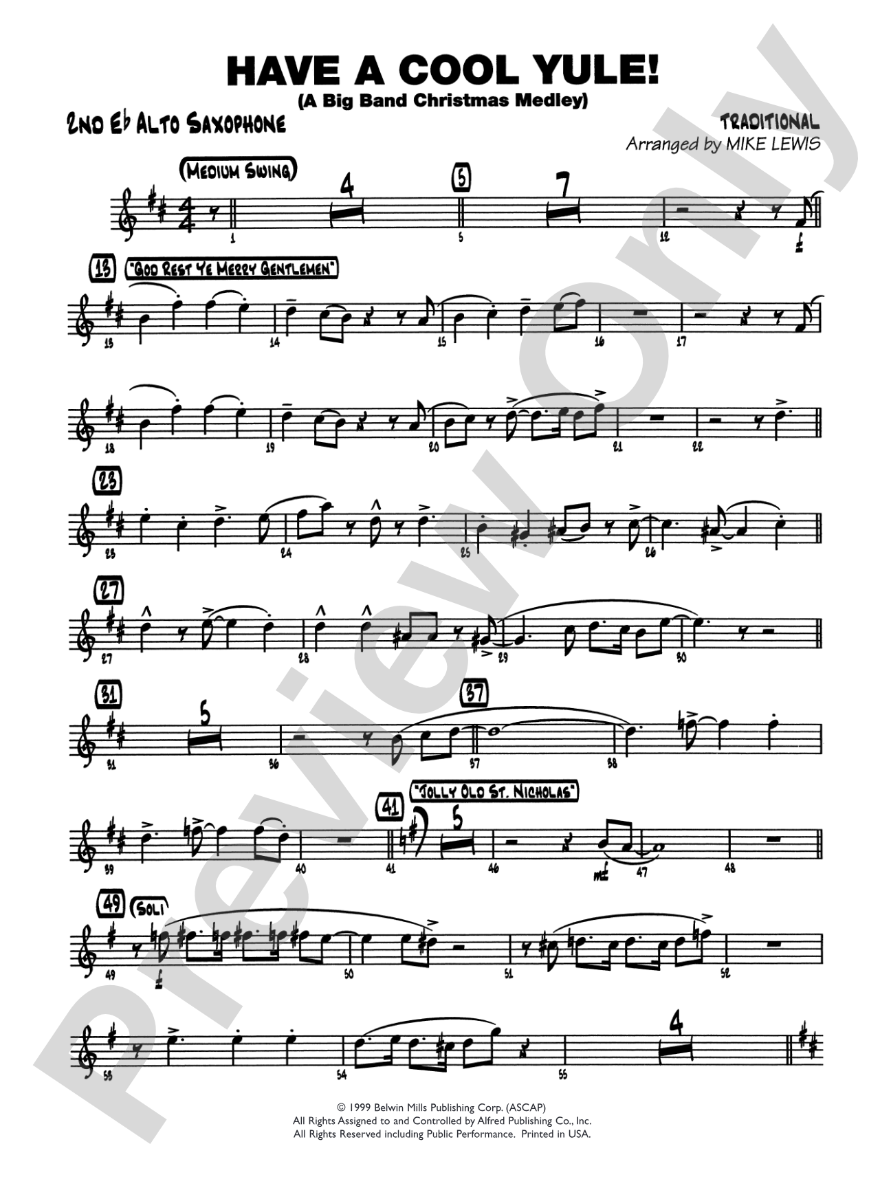 Have a Cool Yule: 2nd E-flat Alto Saxophone
