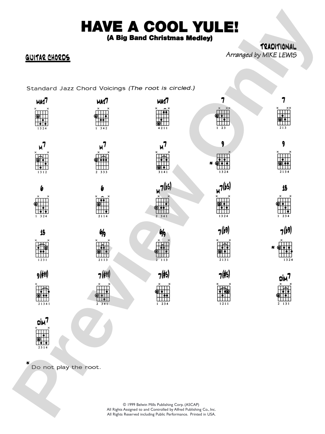 Have a Cool Yule: Guitar Chords