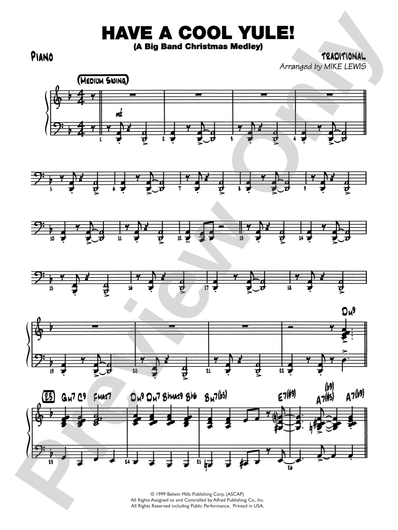 Have a Cool Yule: Piano Accompaniment