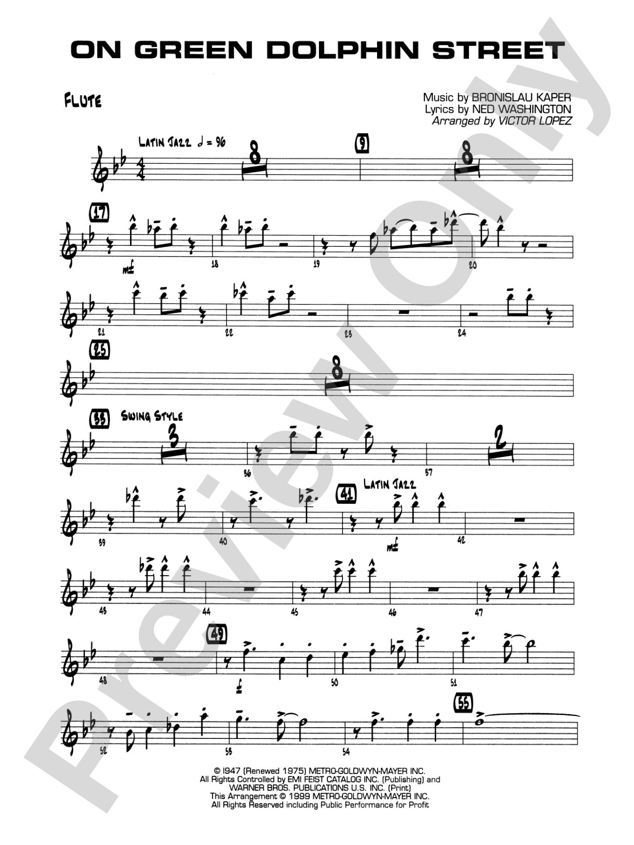 On Green Dolphin Street: Flute