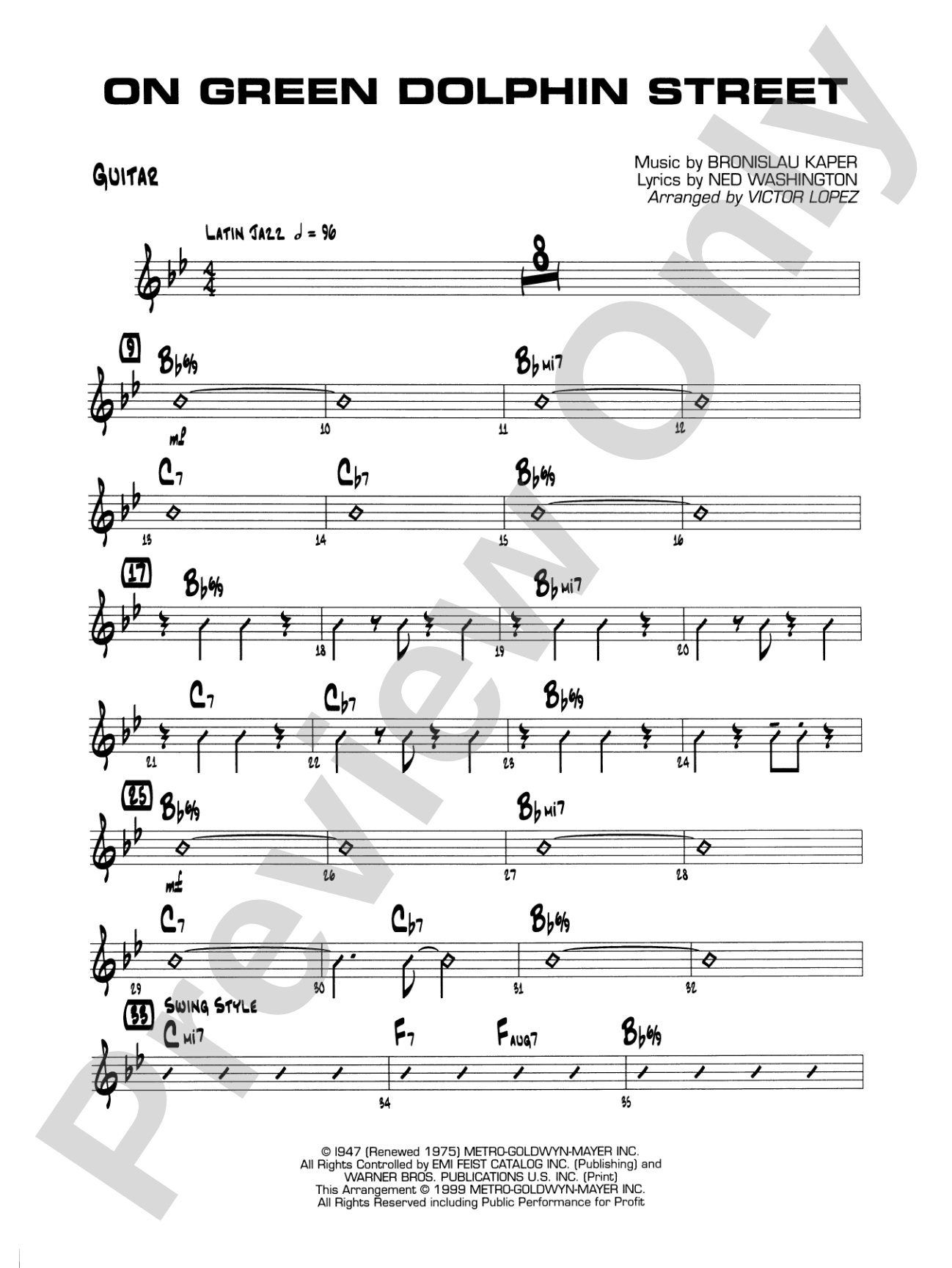 On Green Dolphin Street: Guitar