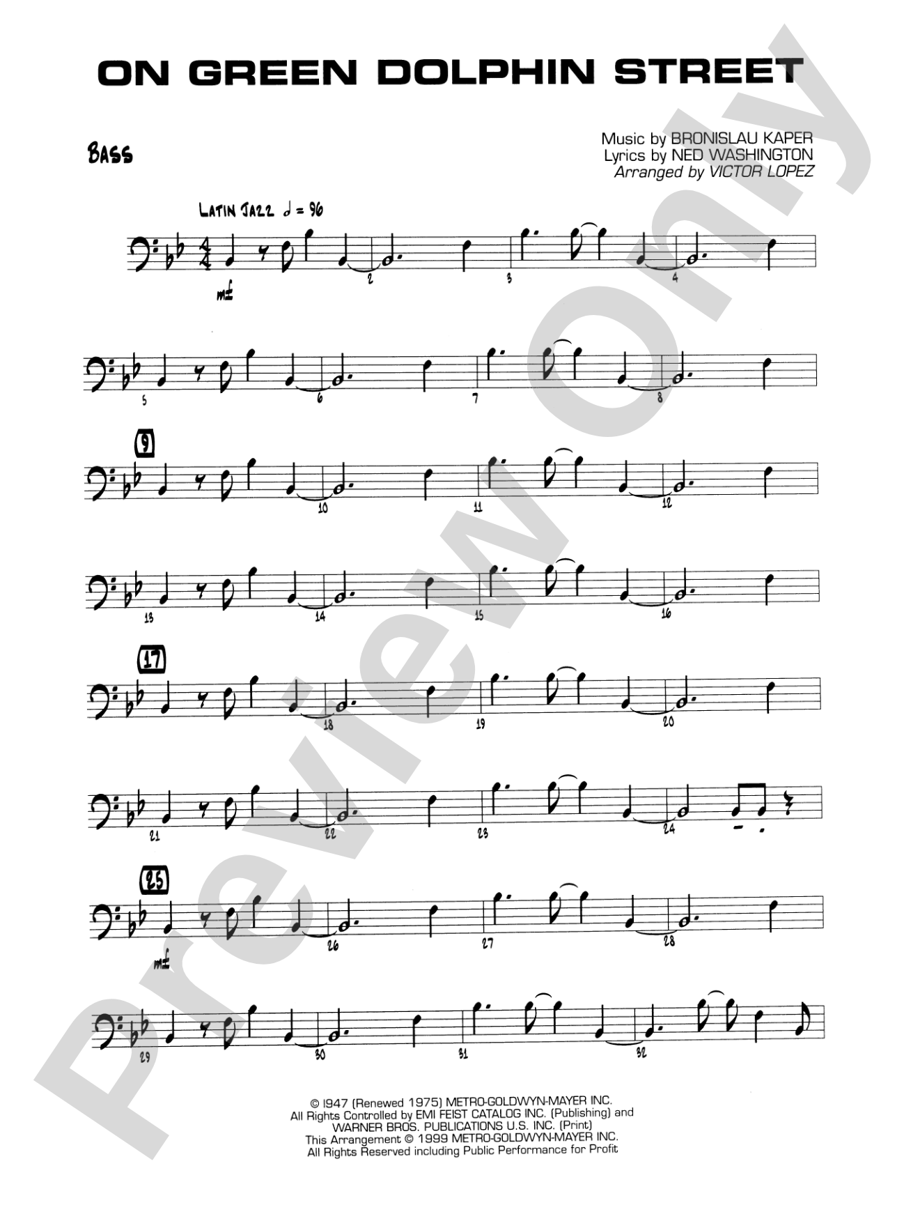 On Green Dolphin Street: String Bass