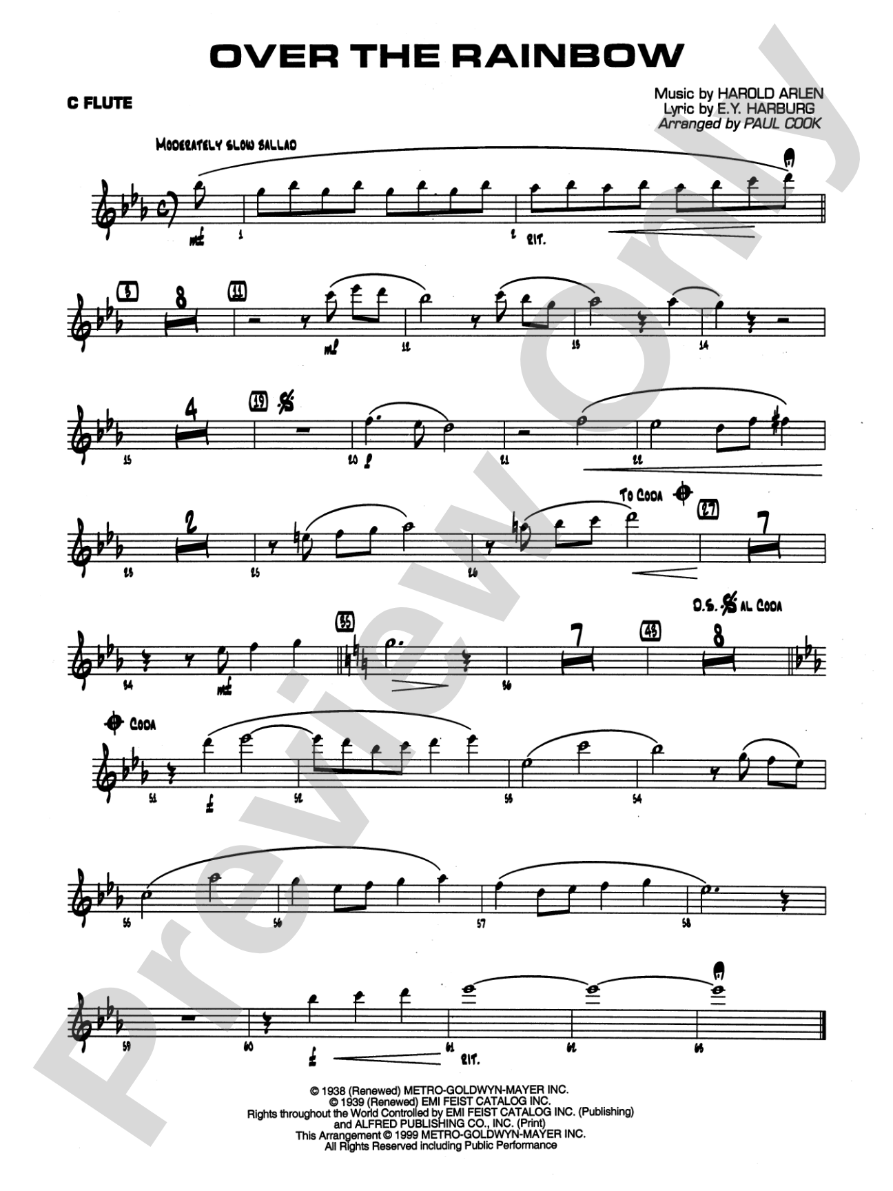 Over the Rainbow: Flute