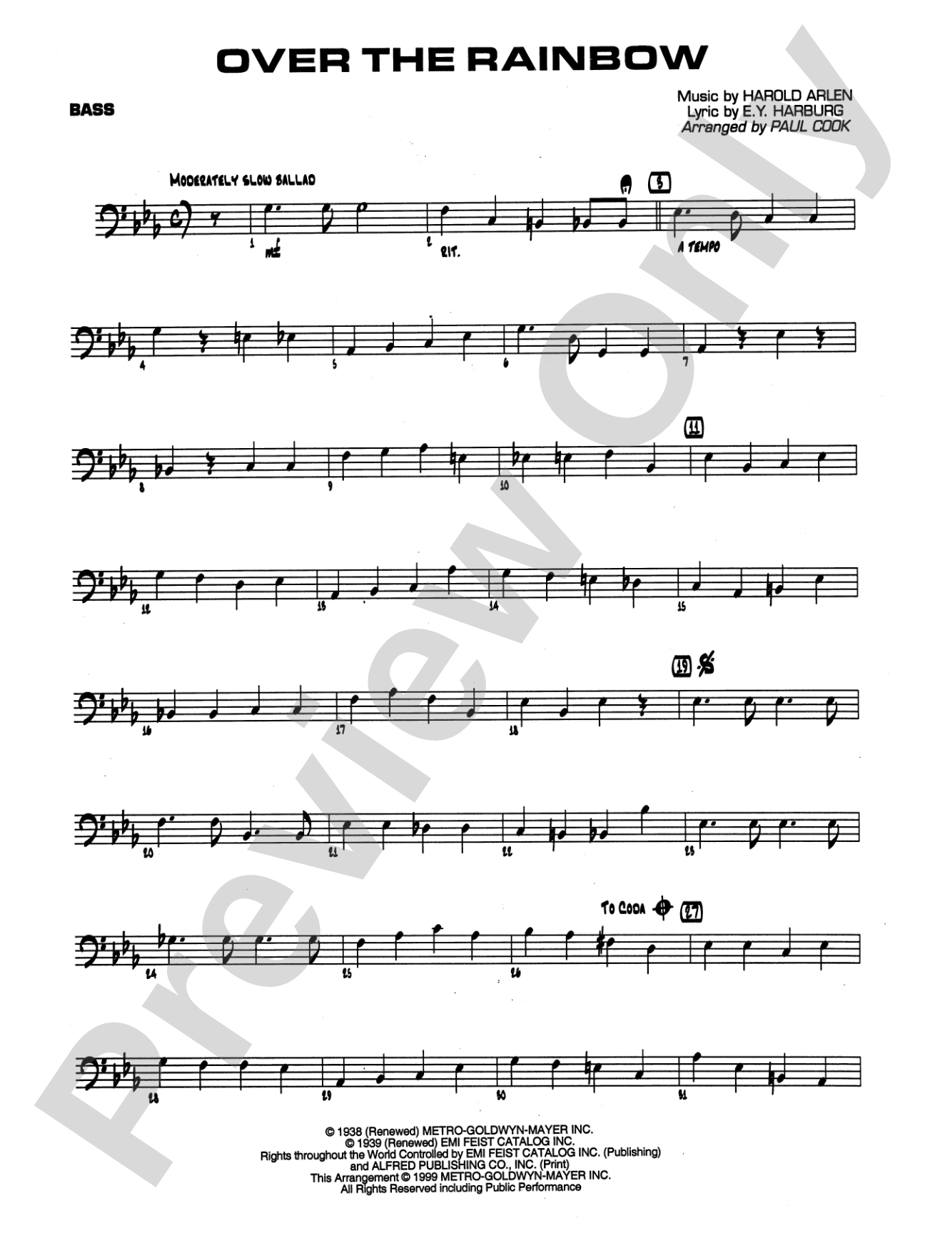 Over the Rainbow: String Bass