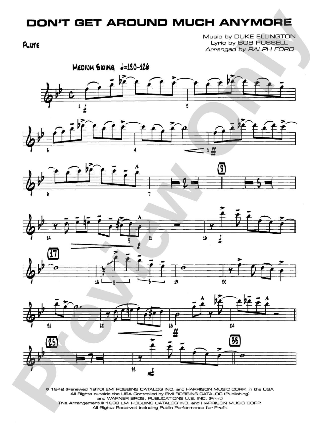 Don't Get Around Much Anymore: Flute